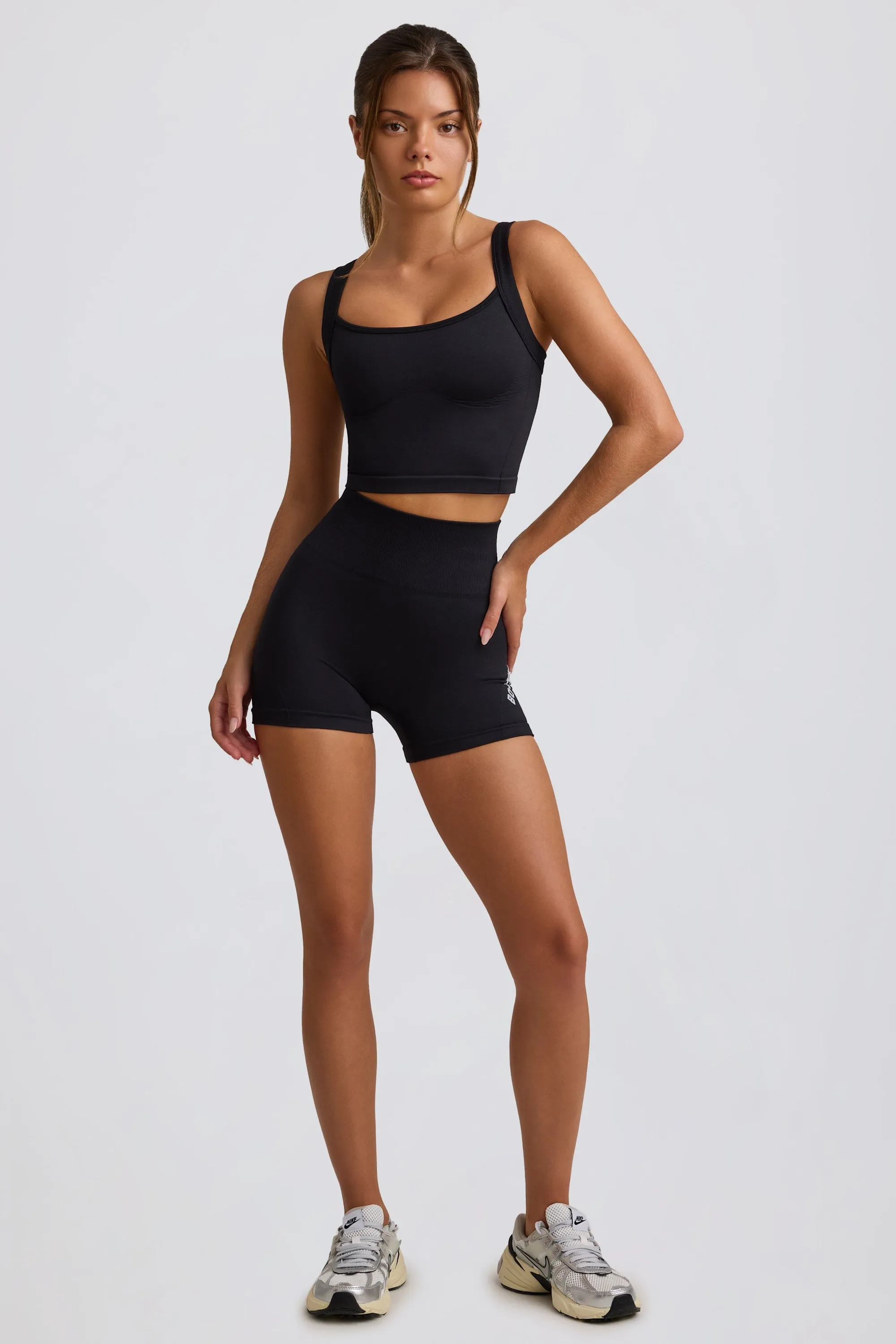 Super Sculpt Seamless Longline Camisole Top in Black sold by Bo + Tee product image thumbnail 4