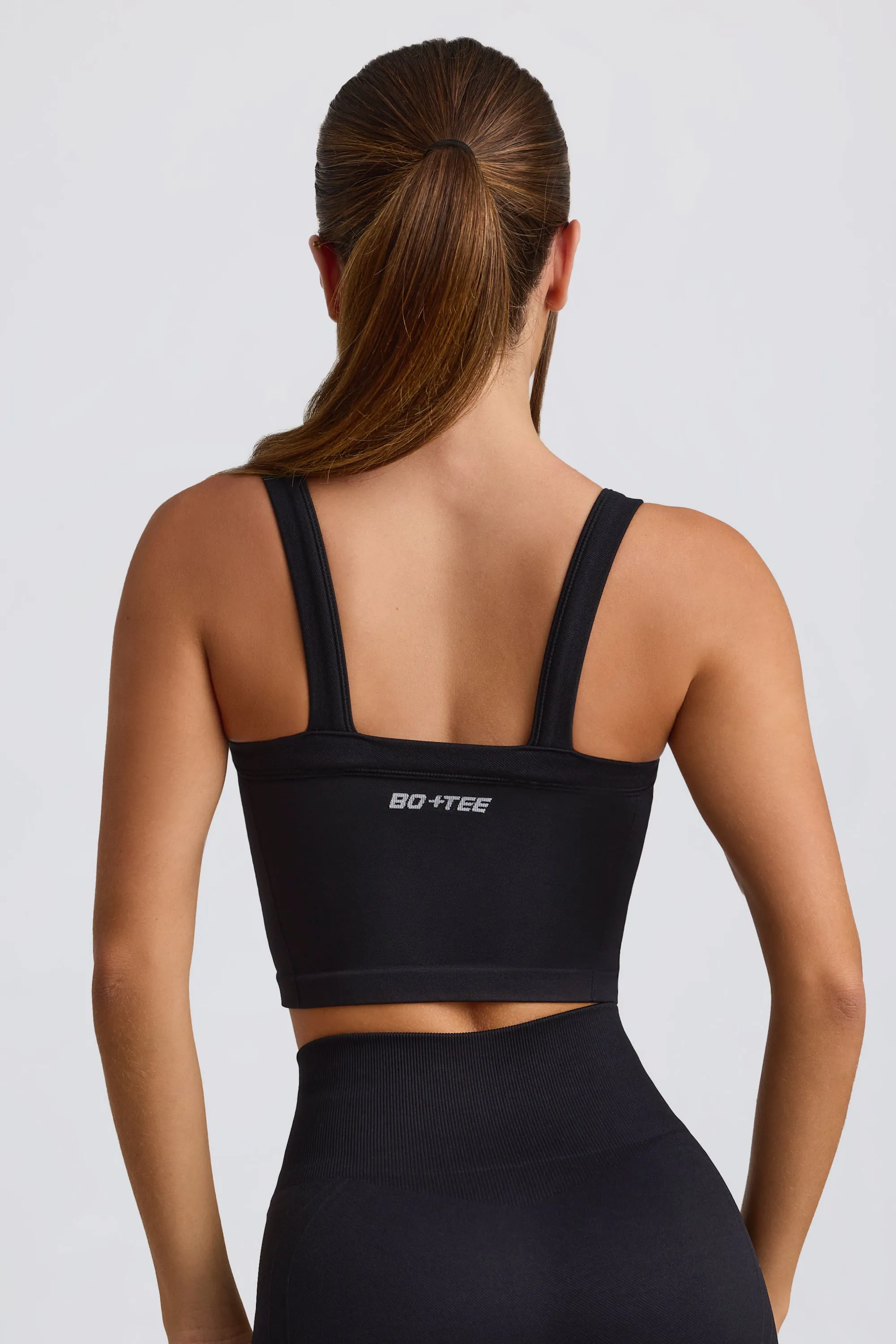 Super Sculpt Seamless Longline Camisole Top in Black sold by Bo + Tee product image thumbnail 2