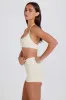 High-Waist Mini Shorts in Cream sold by Bo + Tee