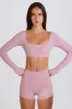 High-Waist Mini Shorts in Mauve sold by Bo + Tee