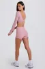 High-Waist Mini Shorts in Mauve sold by Bo + Tee