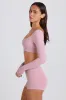 High-Waist Mini Shorts in Mauve sold by Bo + Tee
