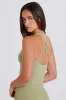 Cross-Back Longline Tank Top in Matcha sold by Bo + Tee