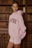 Oversized Appliqué Hoodie in Powder Pink sold by Bo + Tee