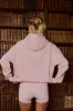 Oversized Appliqué Hoodie in Powder Pink sold by Bo + Tee