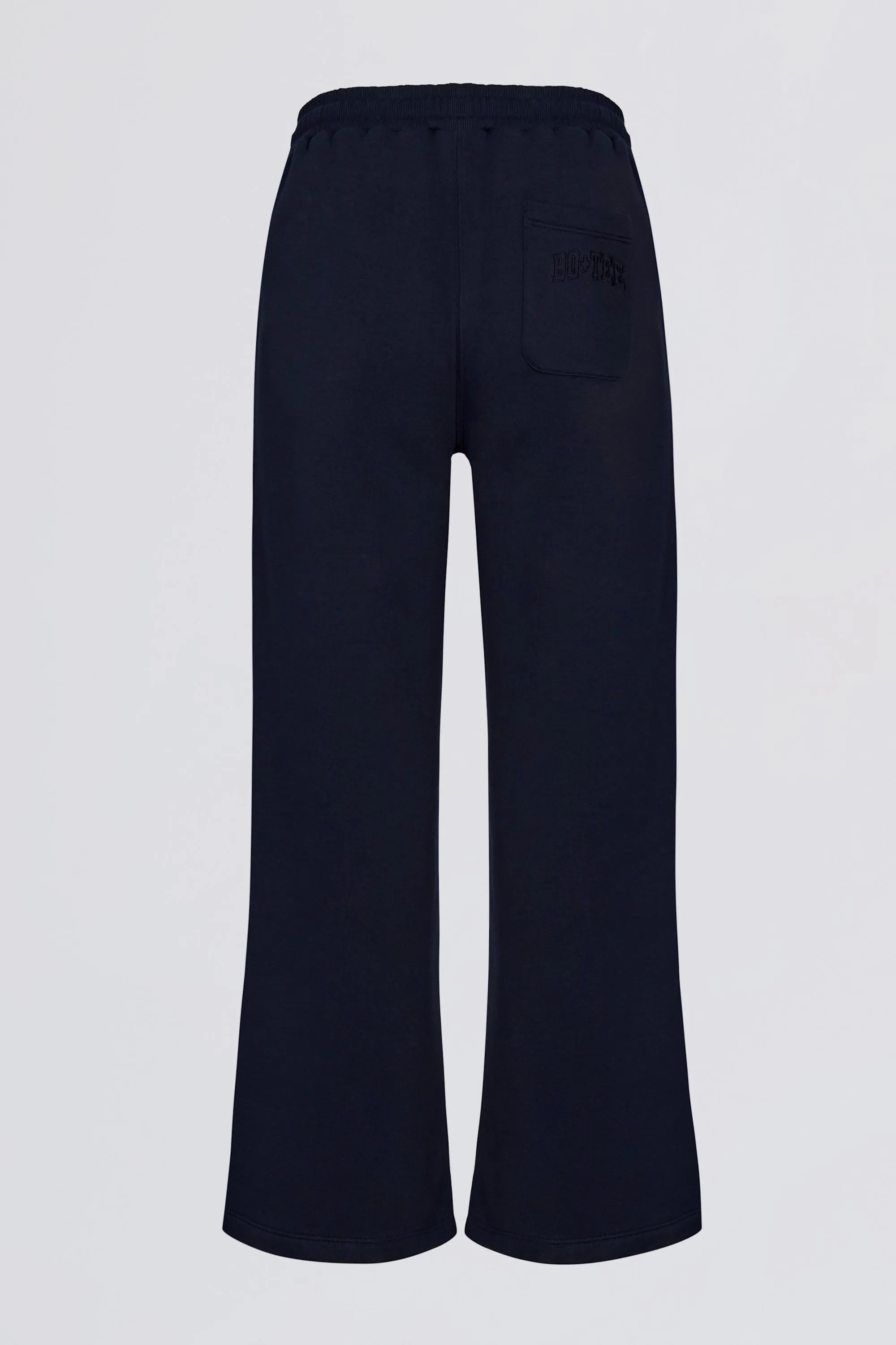 Premium Brushed Jersey Wide-Leg Joggers in Classic Navy sold by Bo + Tee product image thumbnail 5