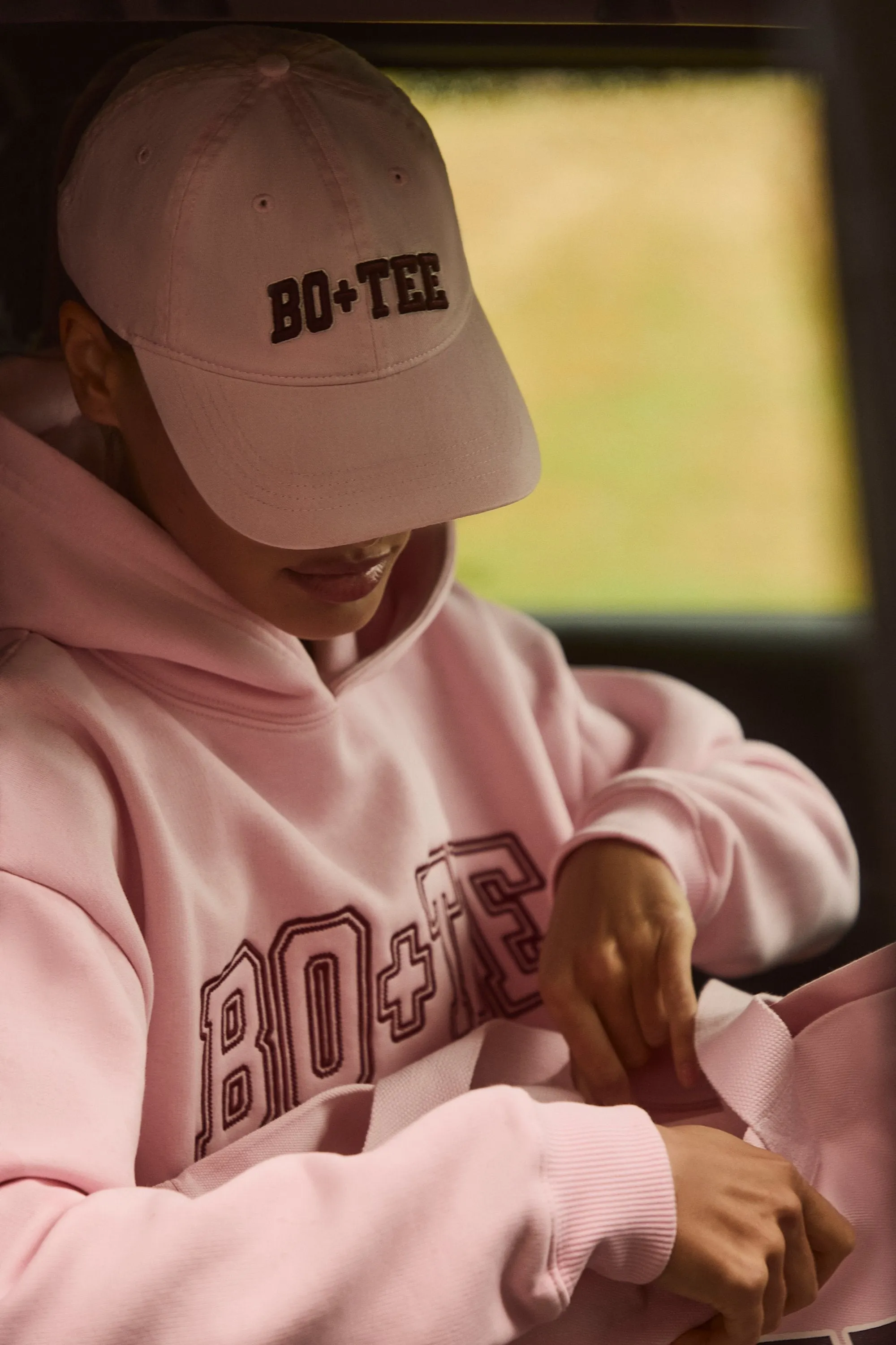 Baseball Cap in Powder Pink sold by Bo + Tee product image thumbnail 2