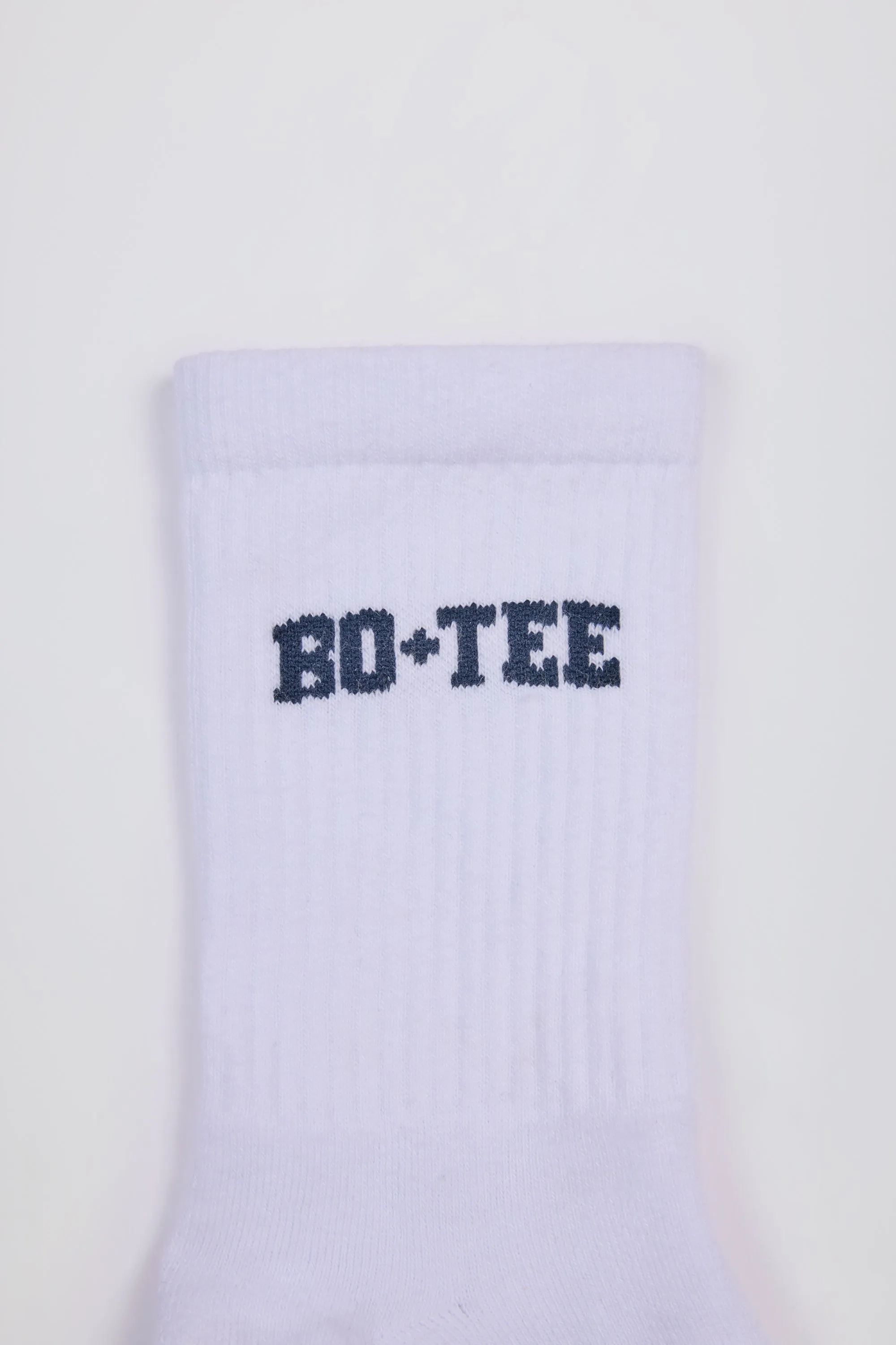 Ribbed Half-Crew Socks in White sold by Bo + Tee product image thumbnail 3
