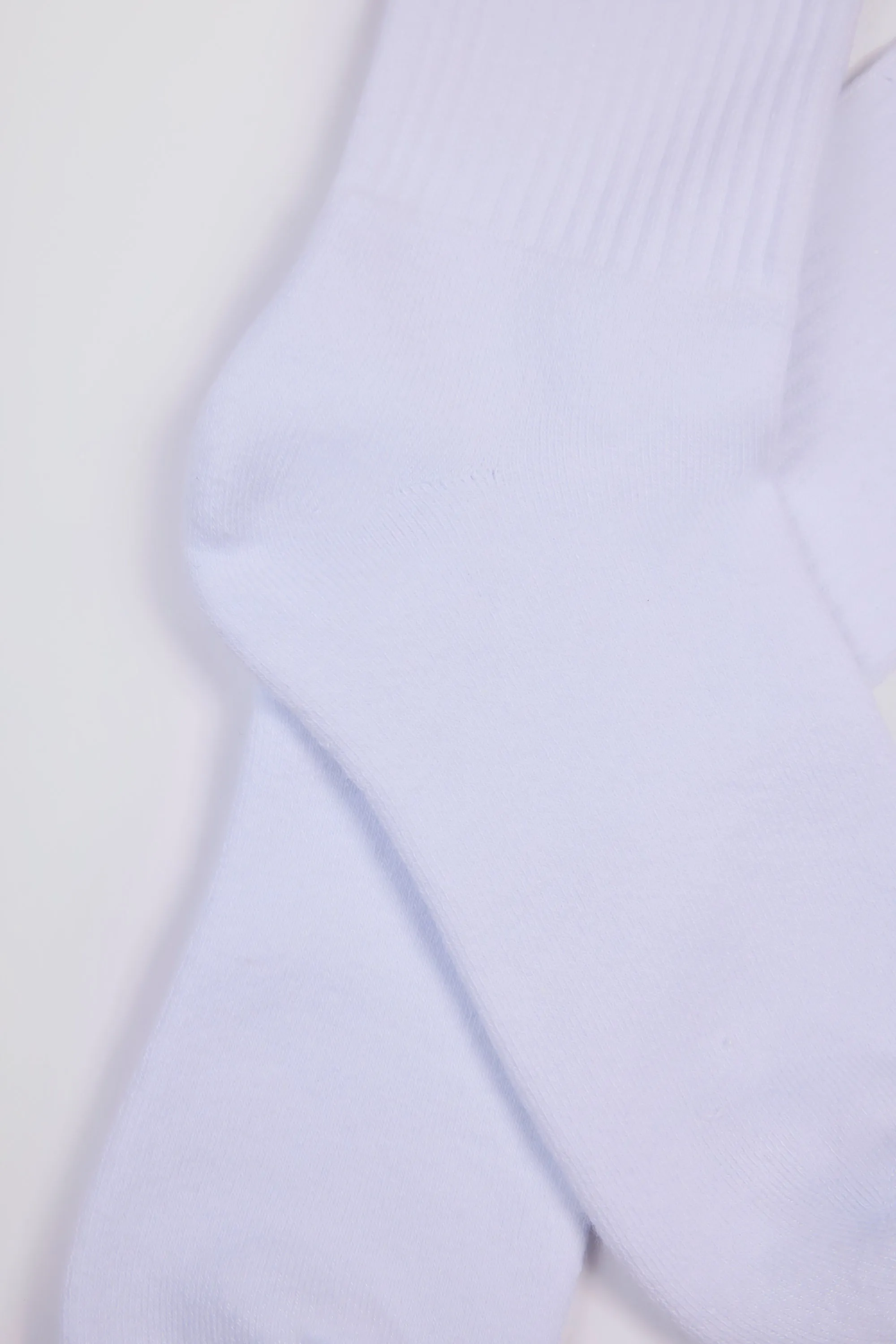 Ribbed Half-Crew Socks in White sold by Bo + Tee product image thumbnail 4