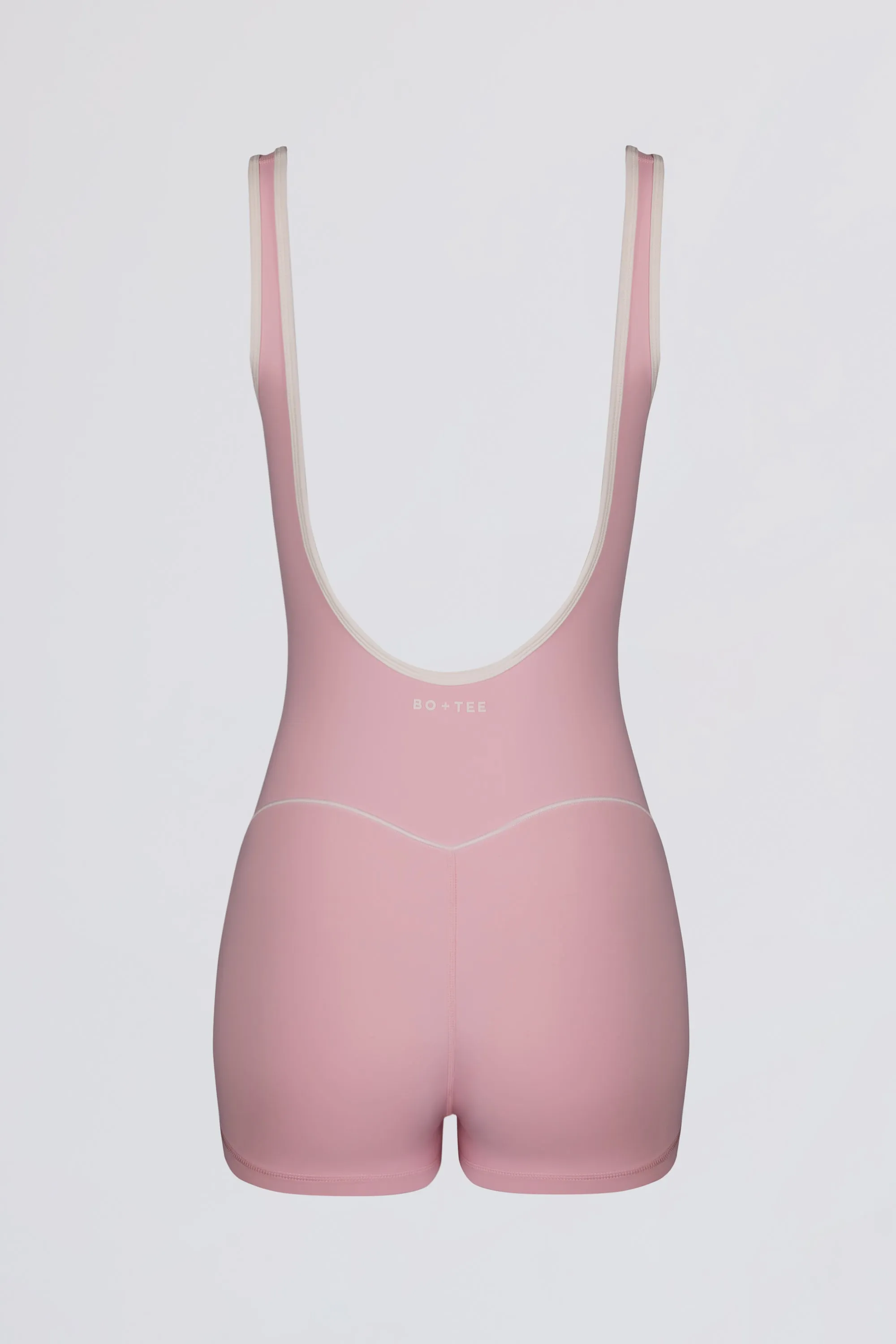Soft Active Backless Contrast Unitard in Powder Pink sold by Bo + Tee product image thumbnail 5