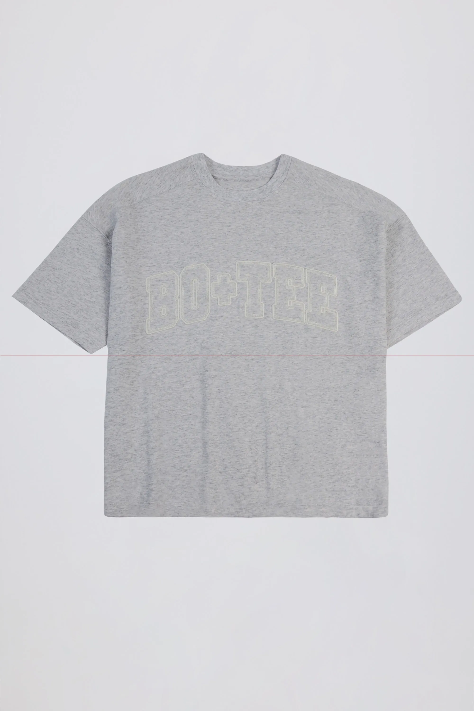 Oversized Cotton-Jersey T-Shirt in Grey Marl sold by Bo + Tee