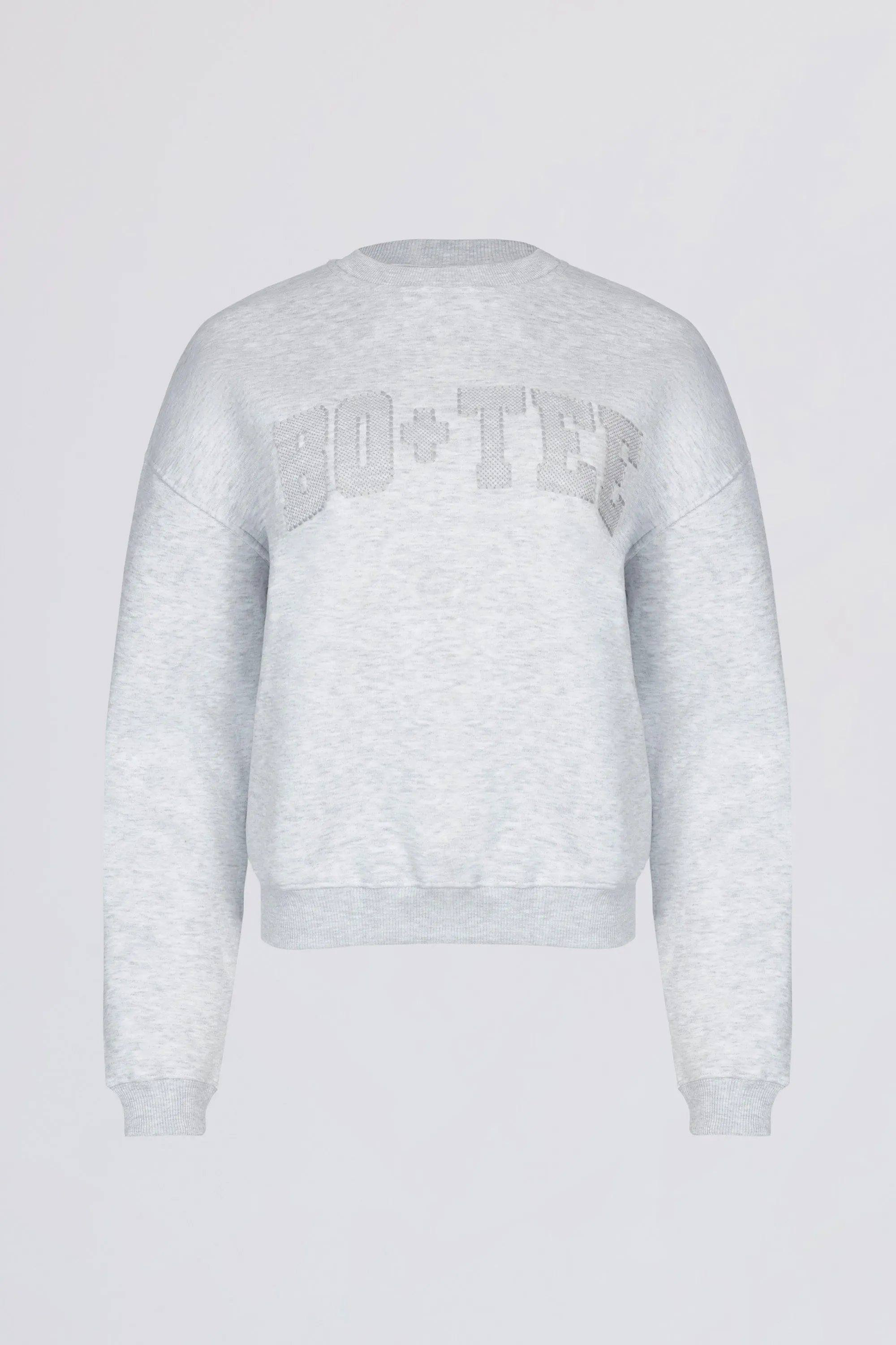 Oversized Crew-Neck Jumper in Grey Marl sold by Bo + Tee