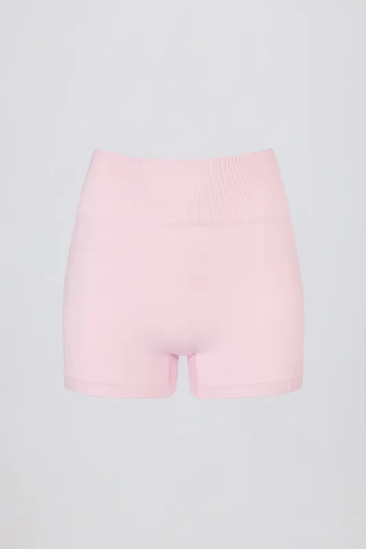 Super Sculpt Seamless Mini Shorts in Powder Pink sold by Bo + Tee