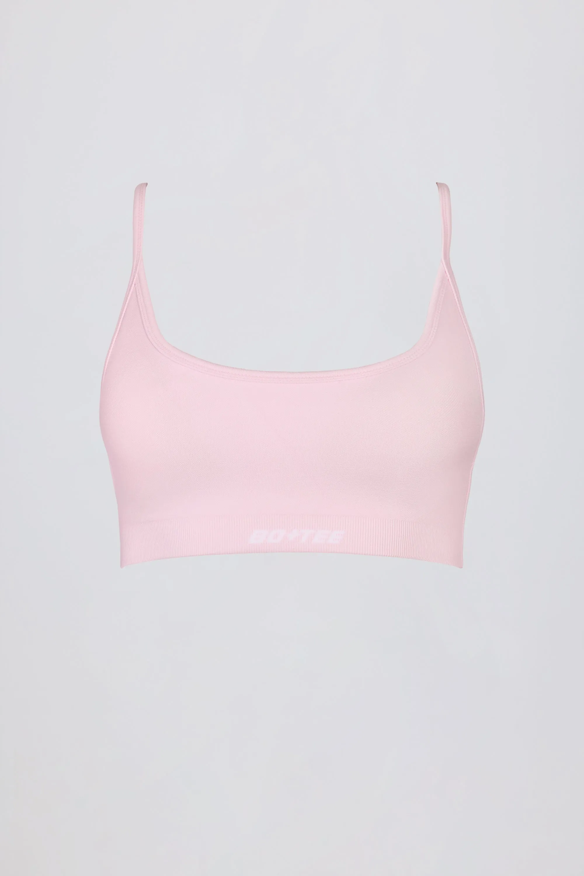 Super Sculpt Seamless Backless Sports Bra in Powder Pink sold by Bo + Tee