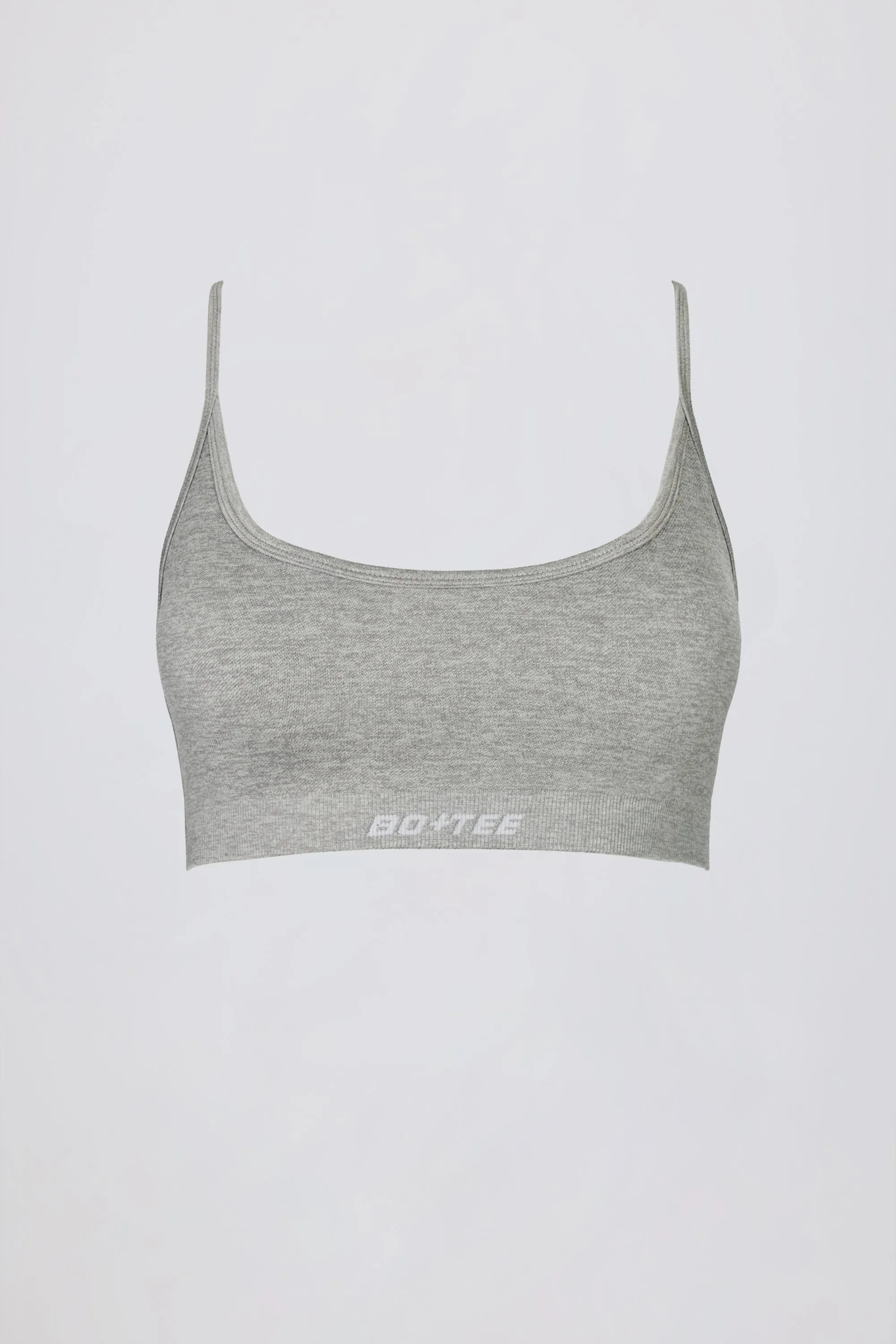 Super Sculpt Seamless Backless Sports Bra in Grey Marl sold by Bo + Tee