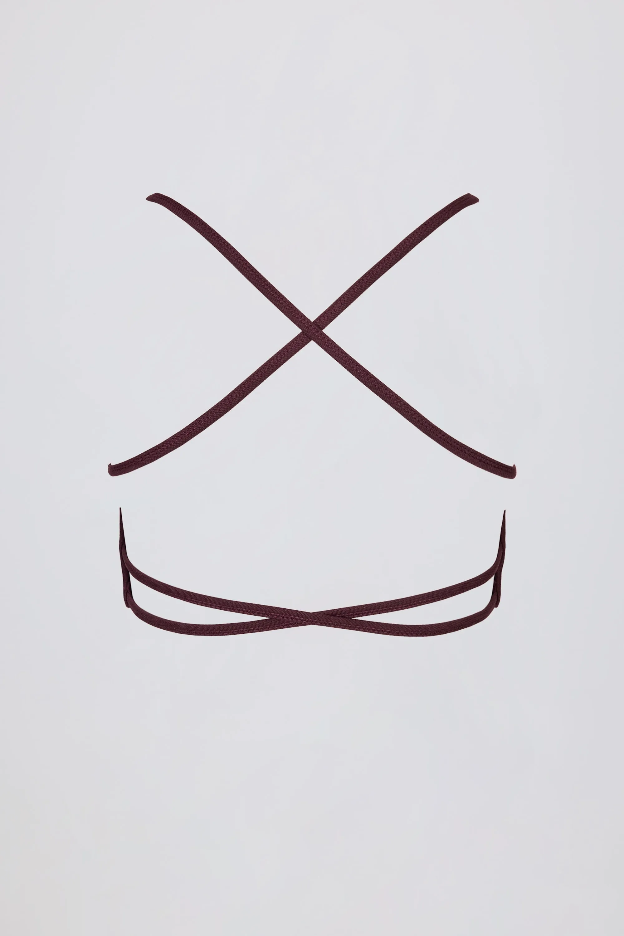 Super Sculpt Seamless Backless Sports Bra in Burgundy sold by Bo + Tee product image thumbnail 5