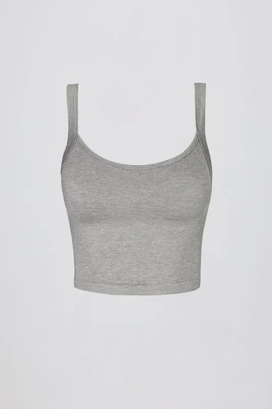 Super Sculpt Seamless Longline Camisole Top in Grey Marl sold by Bo + Tee