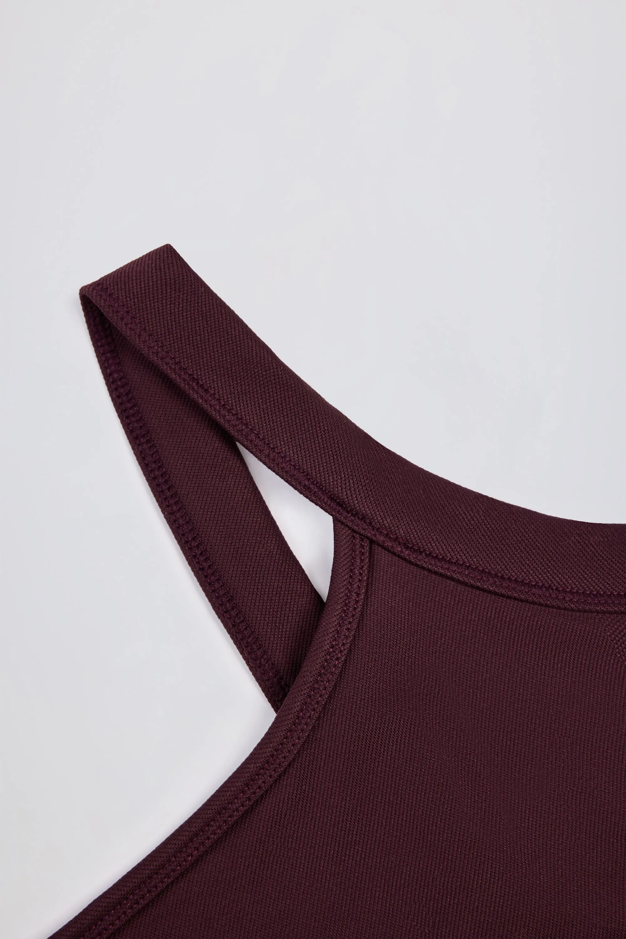 Super Sculpt Seamless Longline Camisole Top in Burgundy sold by Bo + Tee product image thumbnail 5