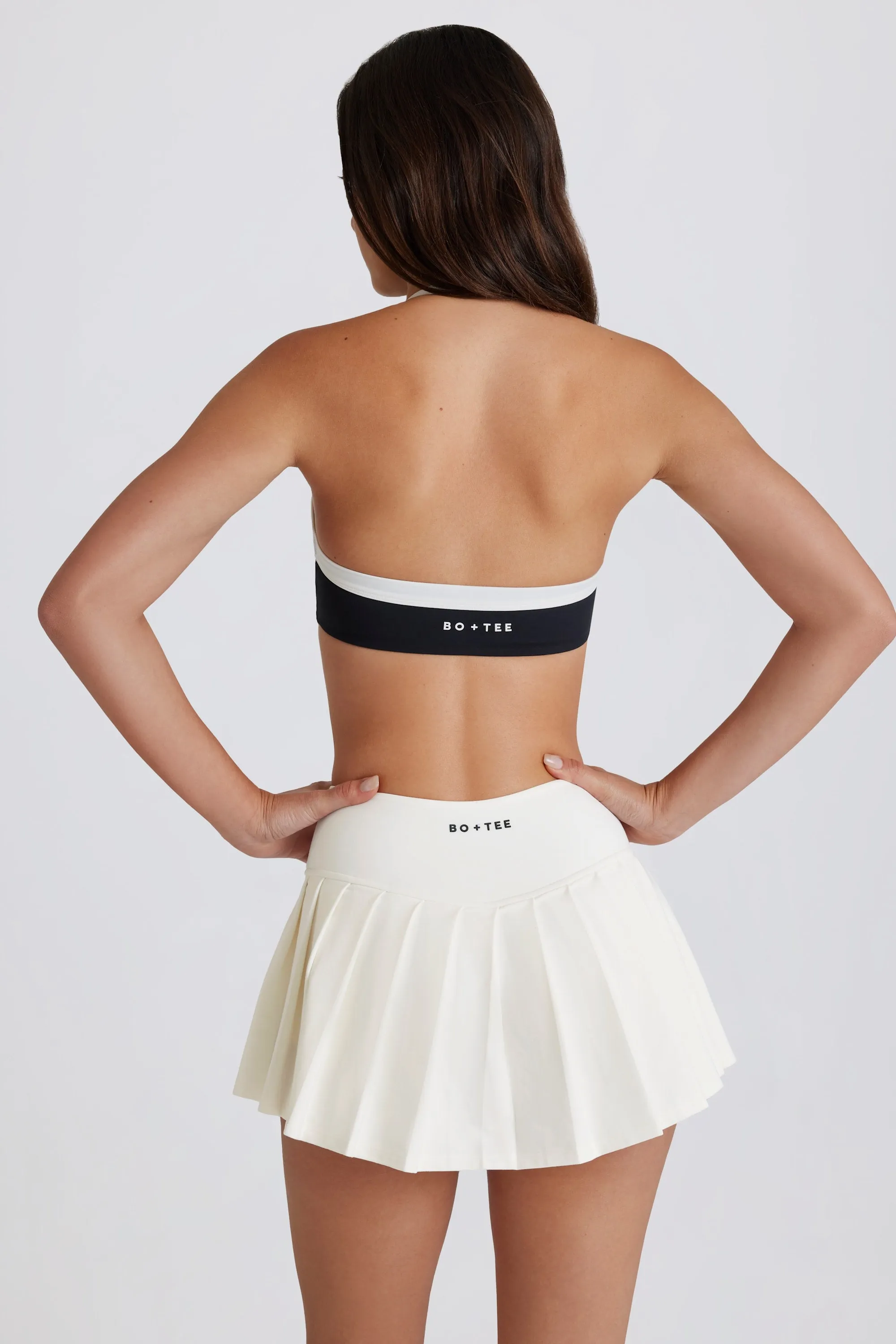 Soft Active Low-Rise Pleated Tennis Skort in Ivory sold by Bo + Tee product image thumbnail 3