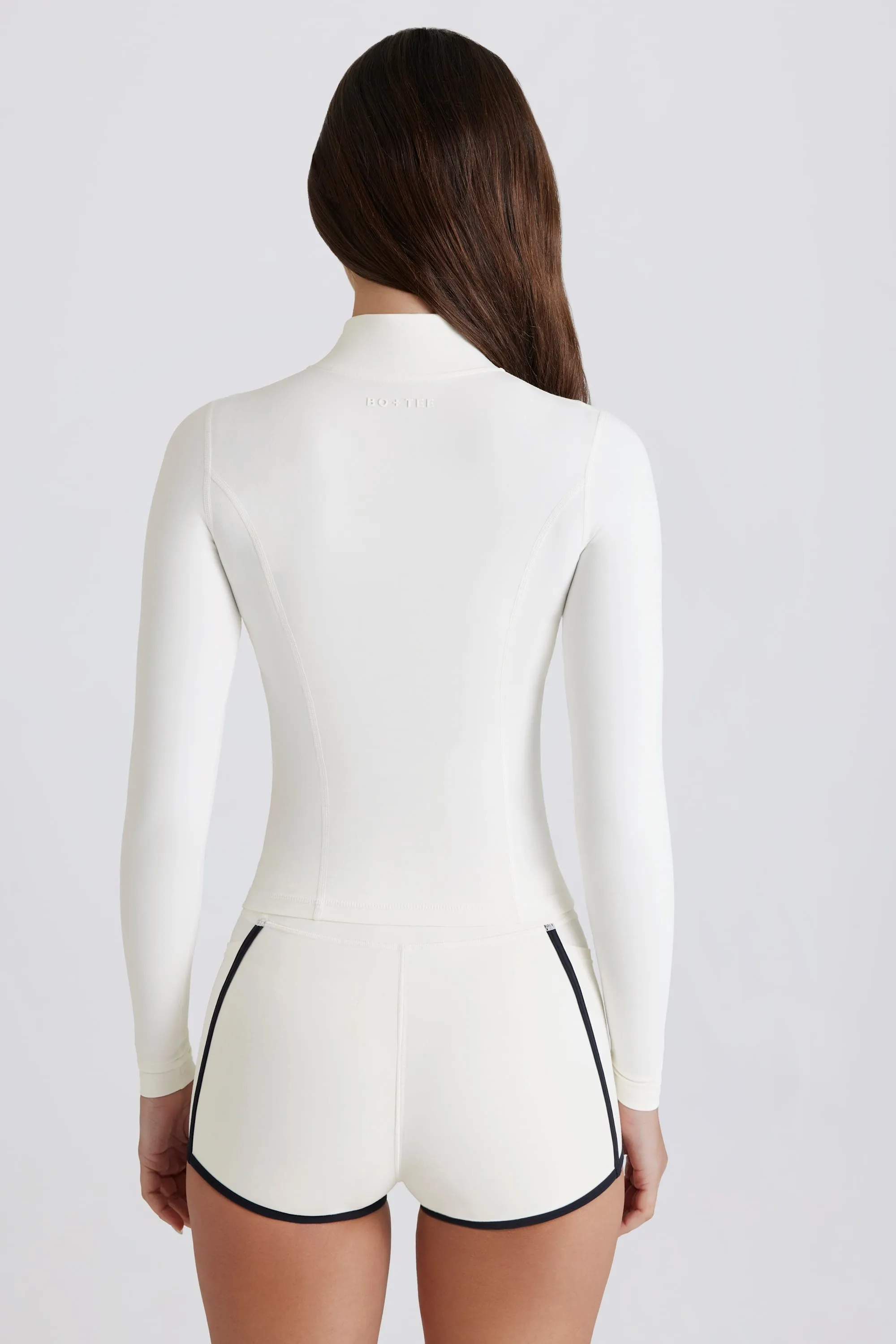 Soft Active Zip-Up Jacket in Ivory sold by Bo + Tee product image thumbnail 3