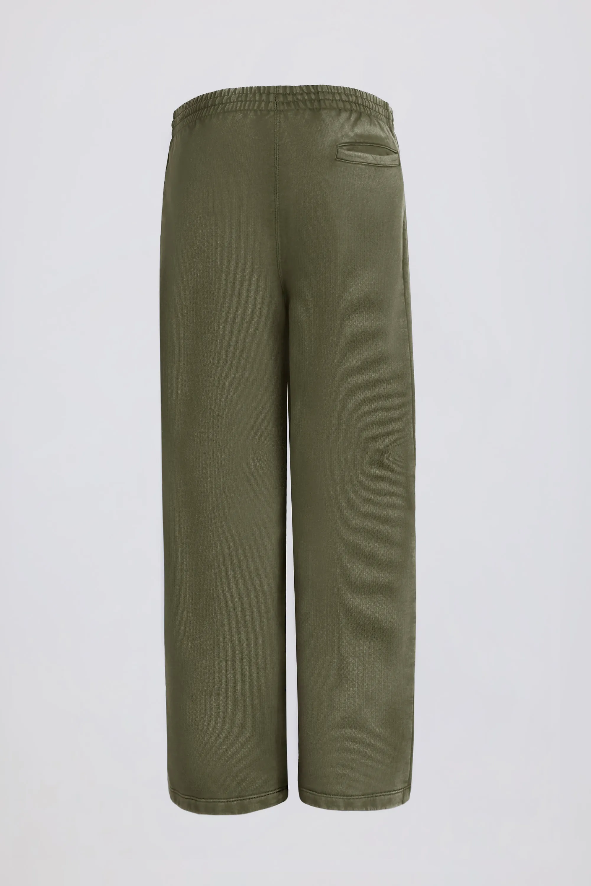 Soft Cotton Mid-Rise Wide-Leg Joggers in Light Green sold by Bo + Tee product image thumbnail 3