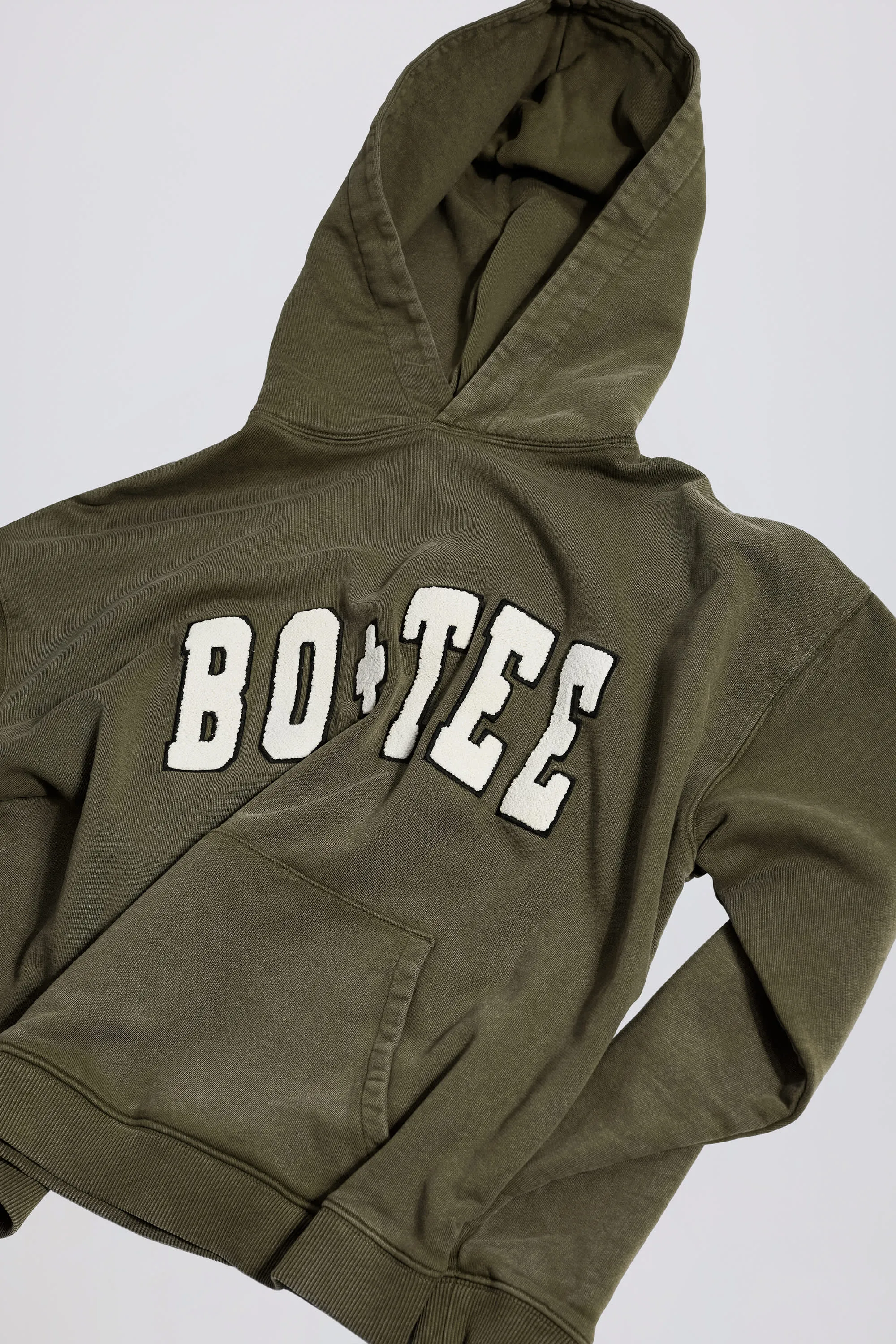 Soft Cotton Jersey Acid Wash Oversized Hoodie in Light Green sold by Bo + Tee product image thumbnail 4