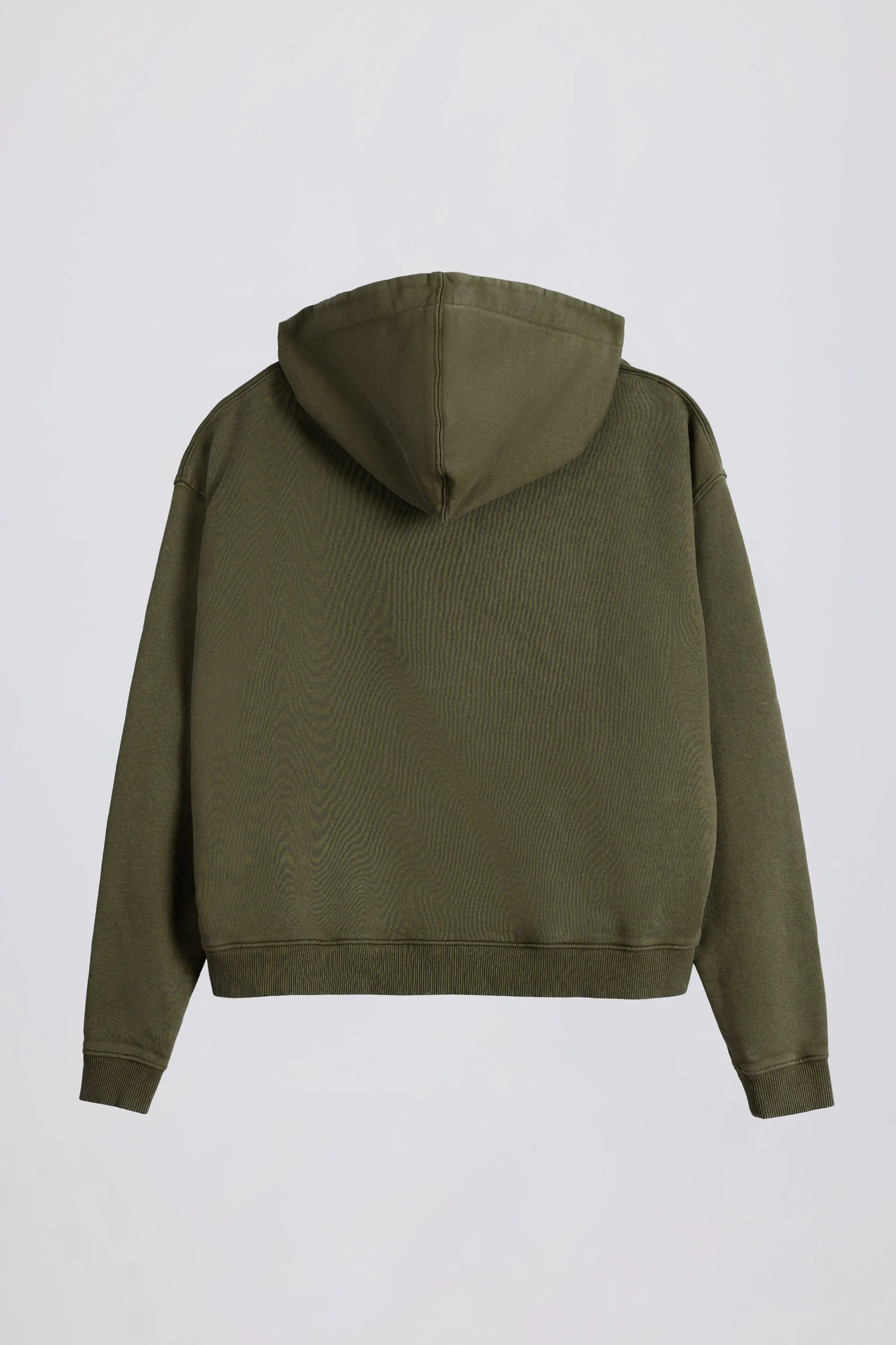 Soft Cotton Jersey Acid Wash Oversized Hoodie in Light Green sold by Bo + Tee product image thumbnail 3