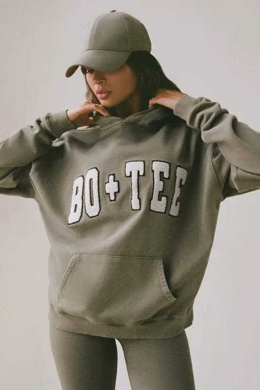 Soft Cotton Jersey Acid Wash Oversized Hoodie in Light Green sold by Bo + Tee