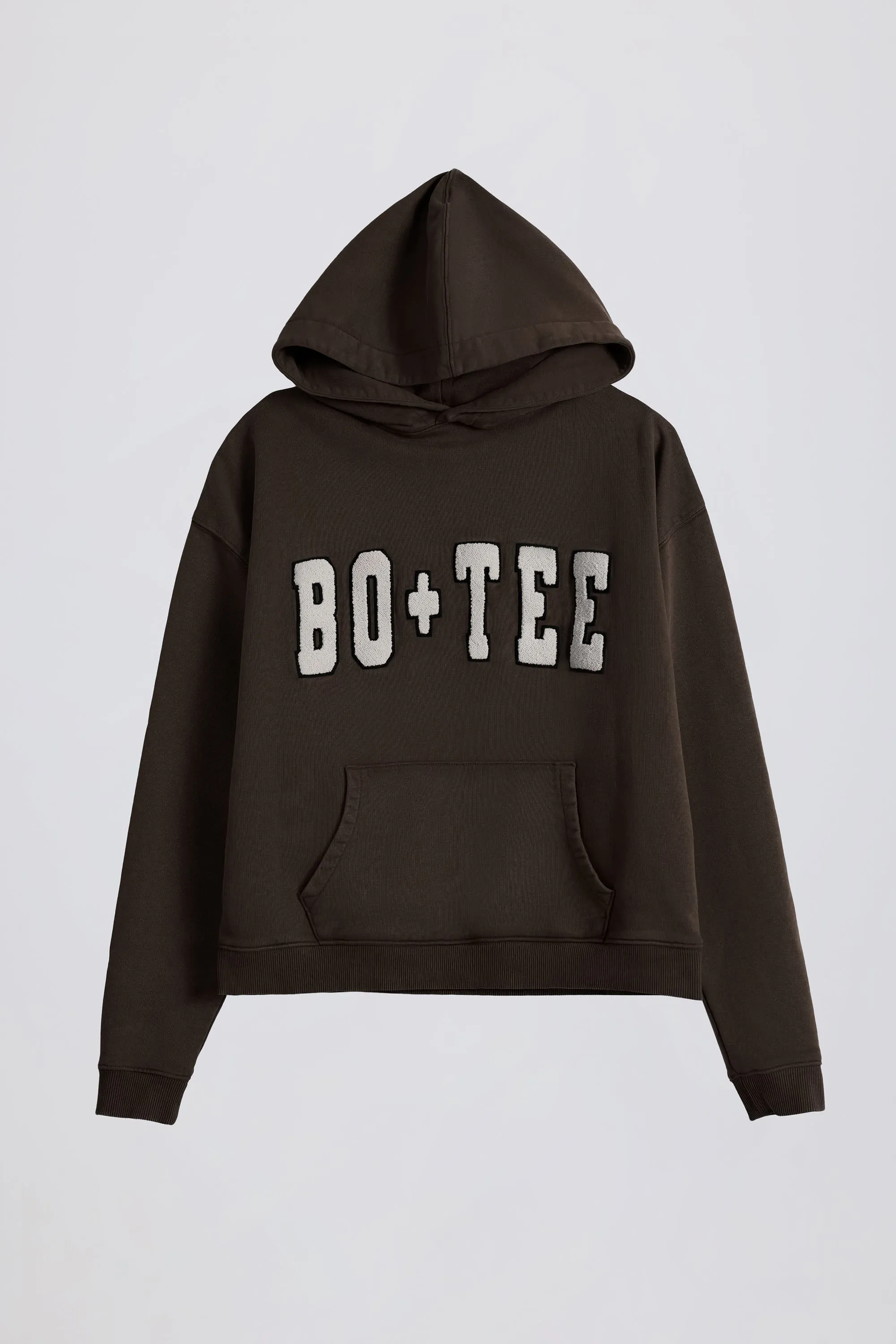 Soft Cotton Jersey Acid Wash Oversized Hoodie in Brown sold by Bo + Tee product image thumbnail 2