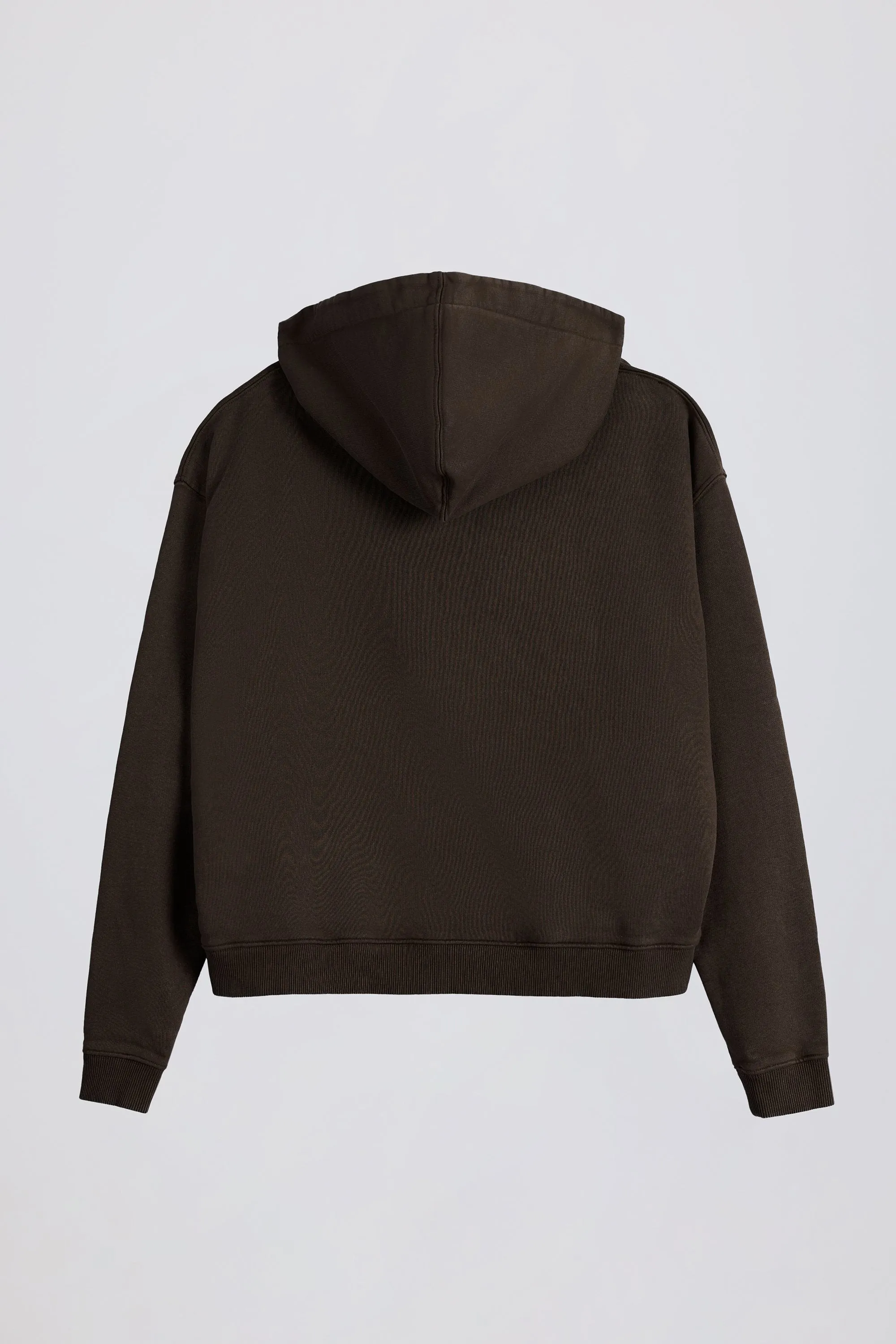 Soft Cotton Jersey Acid Wash Oversized Hoodie in Brown sold by Bo + Tee product image thumbnail 3
