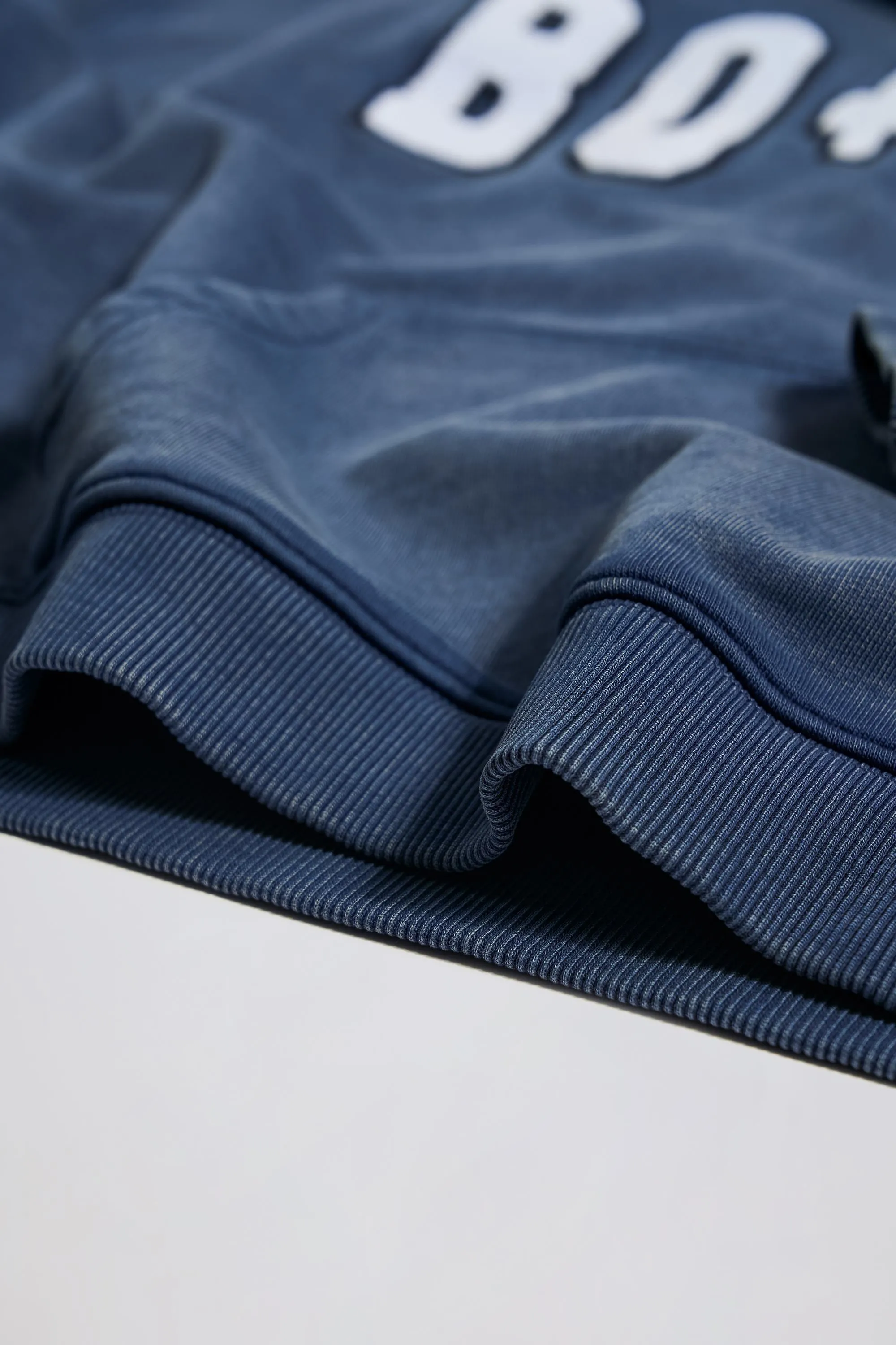 Soft Cotton Jersey Acid Wash Oversized Hoodie in Blue sold by Bo + Tee product image thumbnail 5