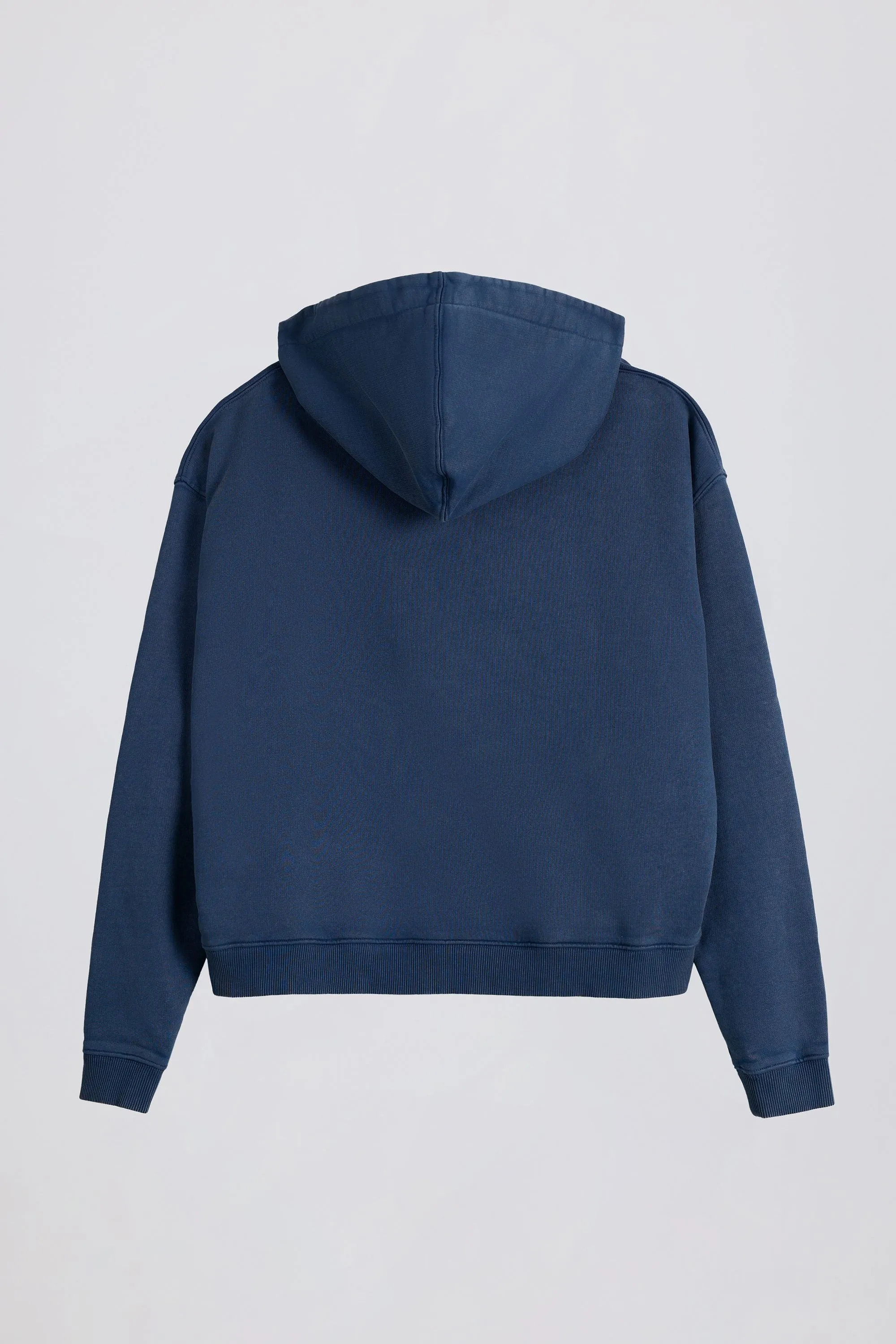 Soft Cotton Jersey Acid Wash Oversized Hoodie in Blue sold by Bo + Tee product image thumbnail 3