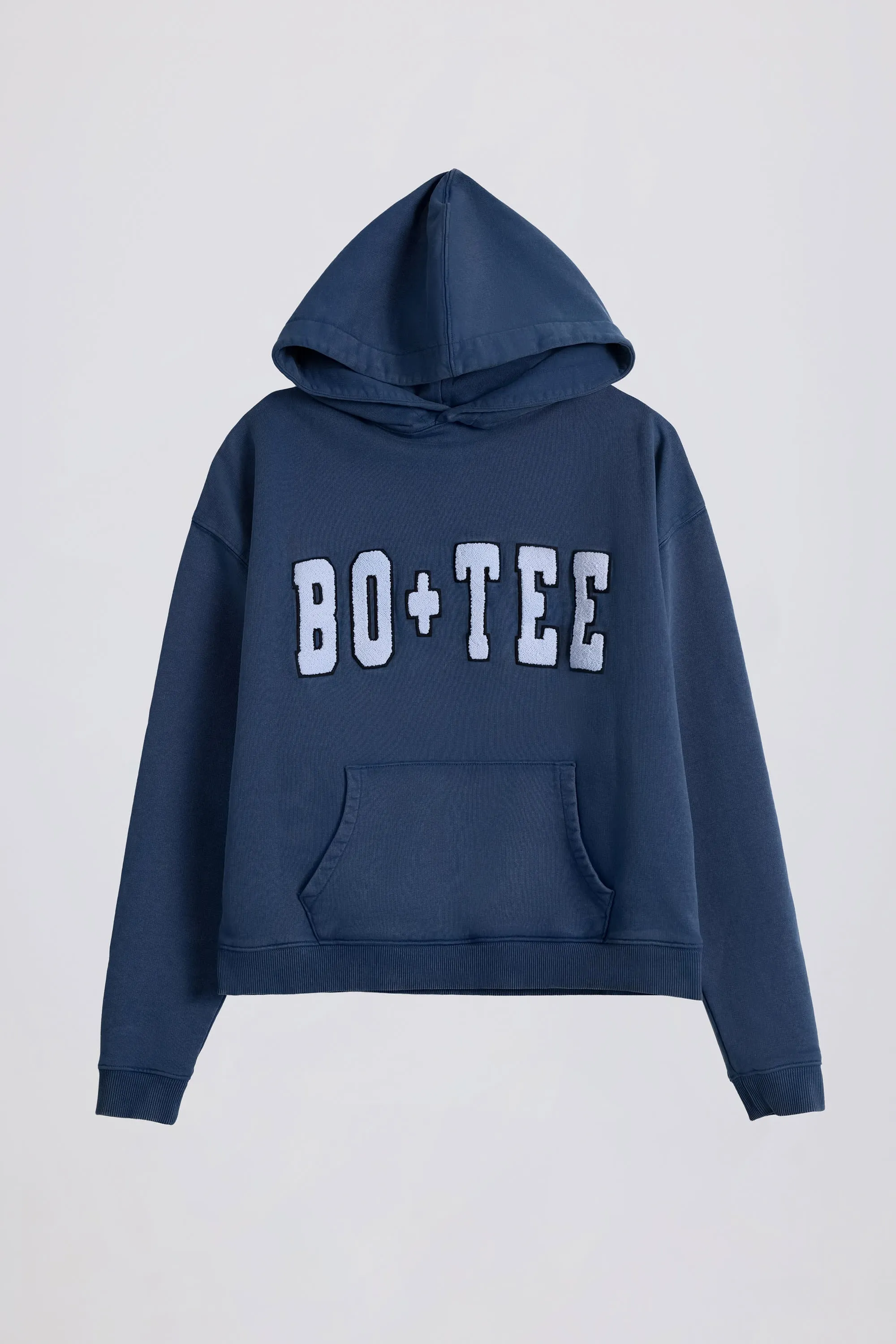 Soft Cotton Jersey Acid Wash Oversized Hoodie in Blue sold by Bo + Tee product image thumbnail 2