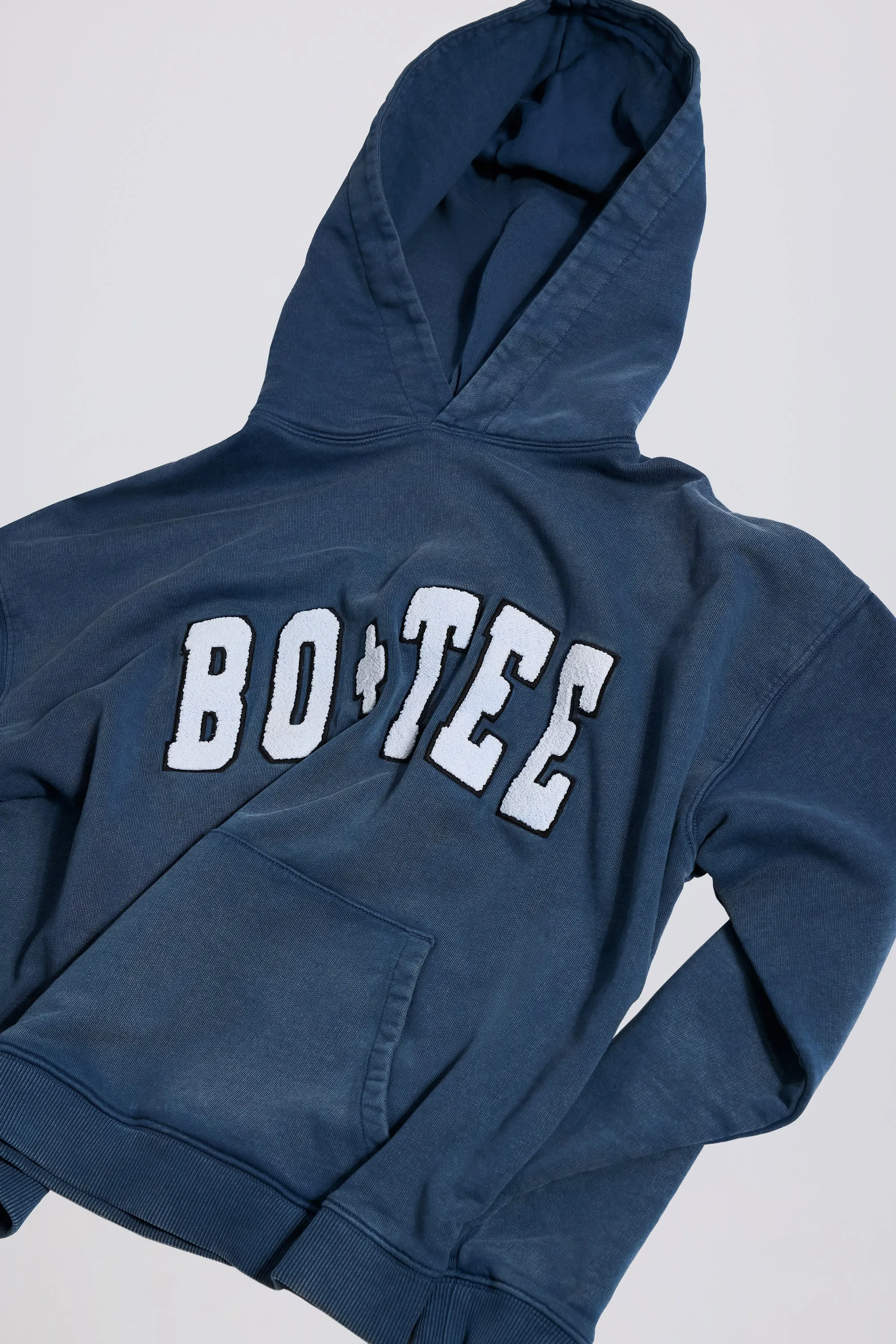 Soft Cotton Jersey Acid Wash Oversized Hoodie in Blue sold by Bo + Tee product image thumbnail 4