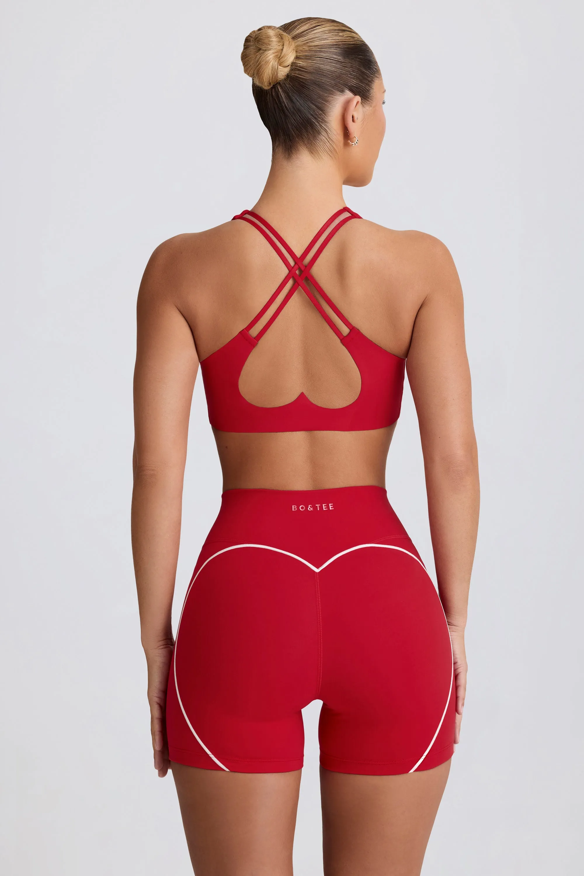 Soft Active Mini Shorts in Hot Red sold by Bo + Tee product image thumbnail 2