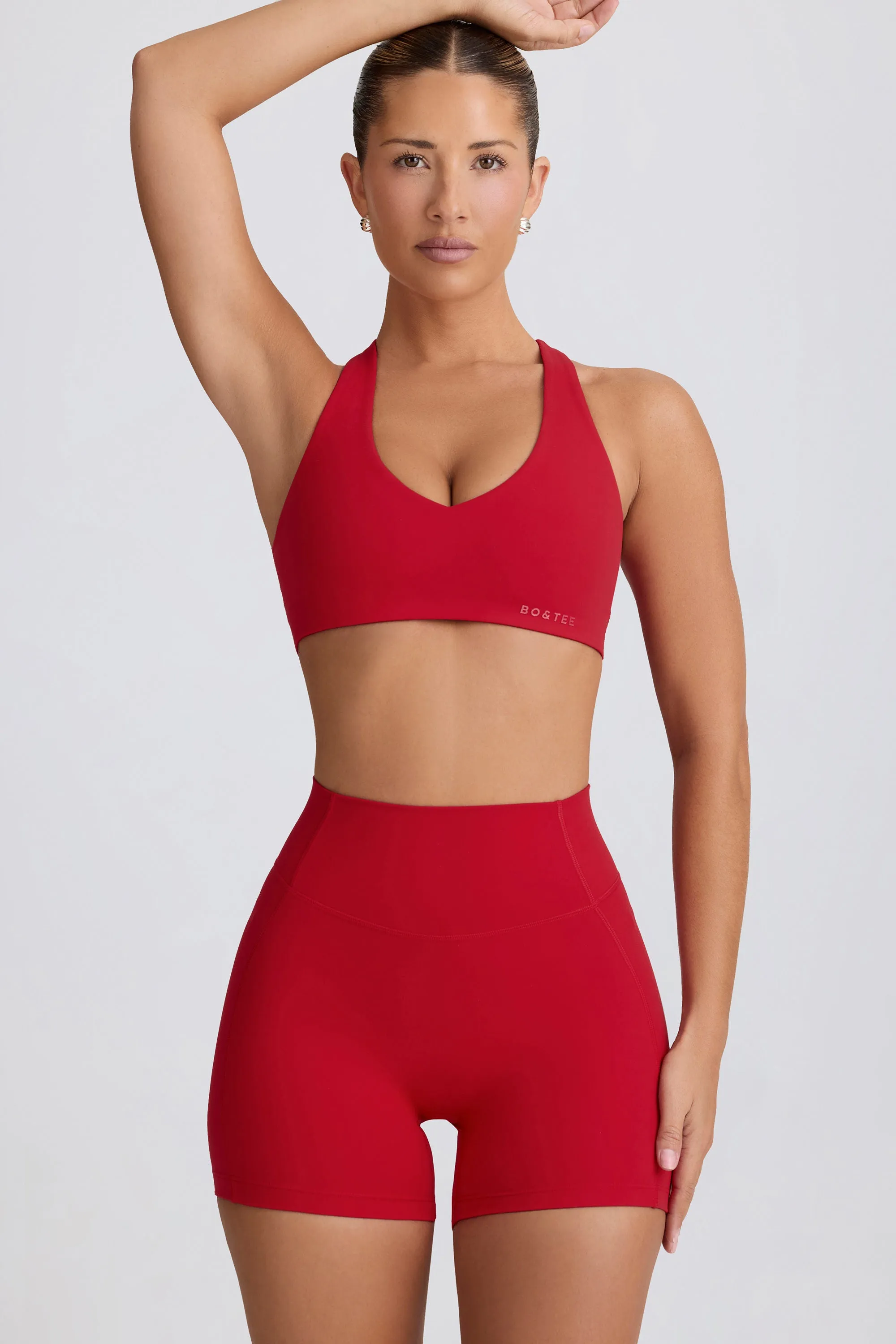 Soft Active Mini Shorts in Hot Red sold by Bo + Tee product image thumbnail 5