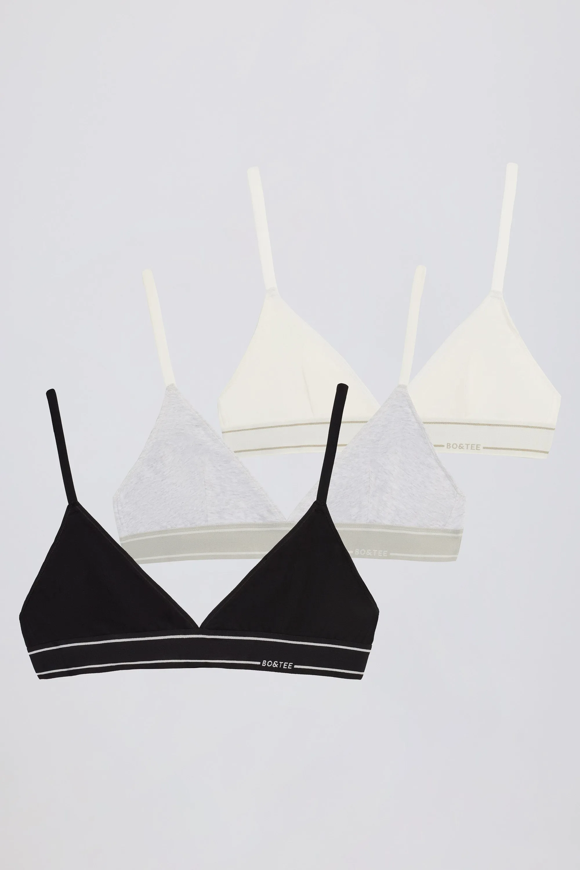 Triangle Bralette Bundle in Multi sold by Bo + Tee
