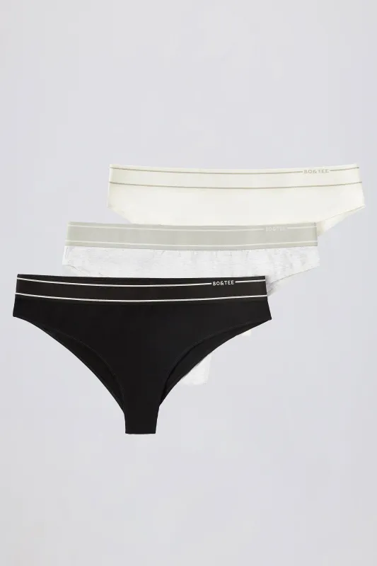High-Waist Cheeky Briefs Bundle in Multi sold by Bo + Tee