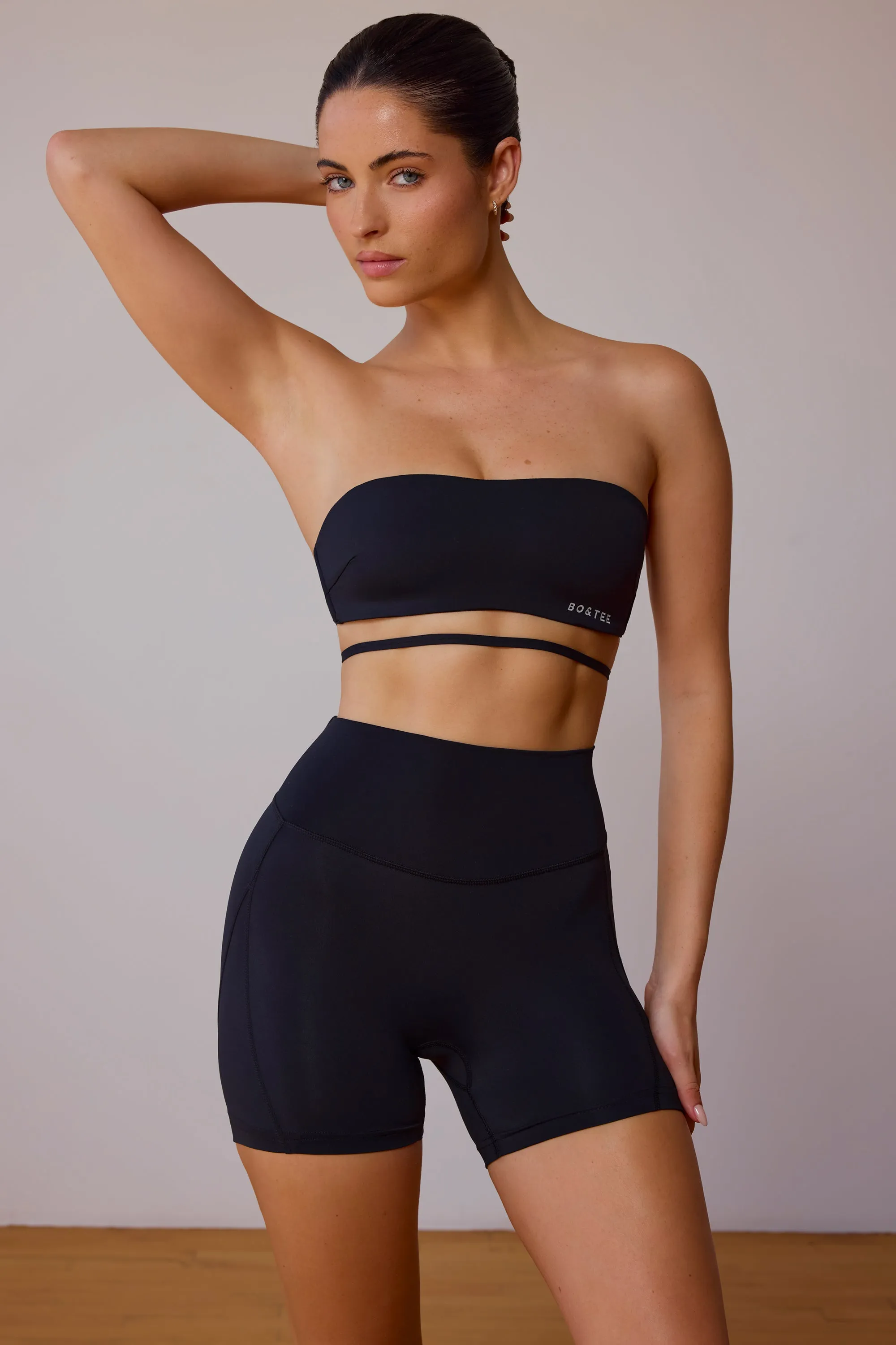 Cross-Back Bandeau Bra in Black sold by Bo + Tee product image thumbnail 3