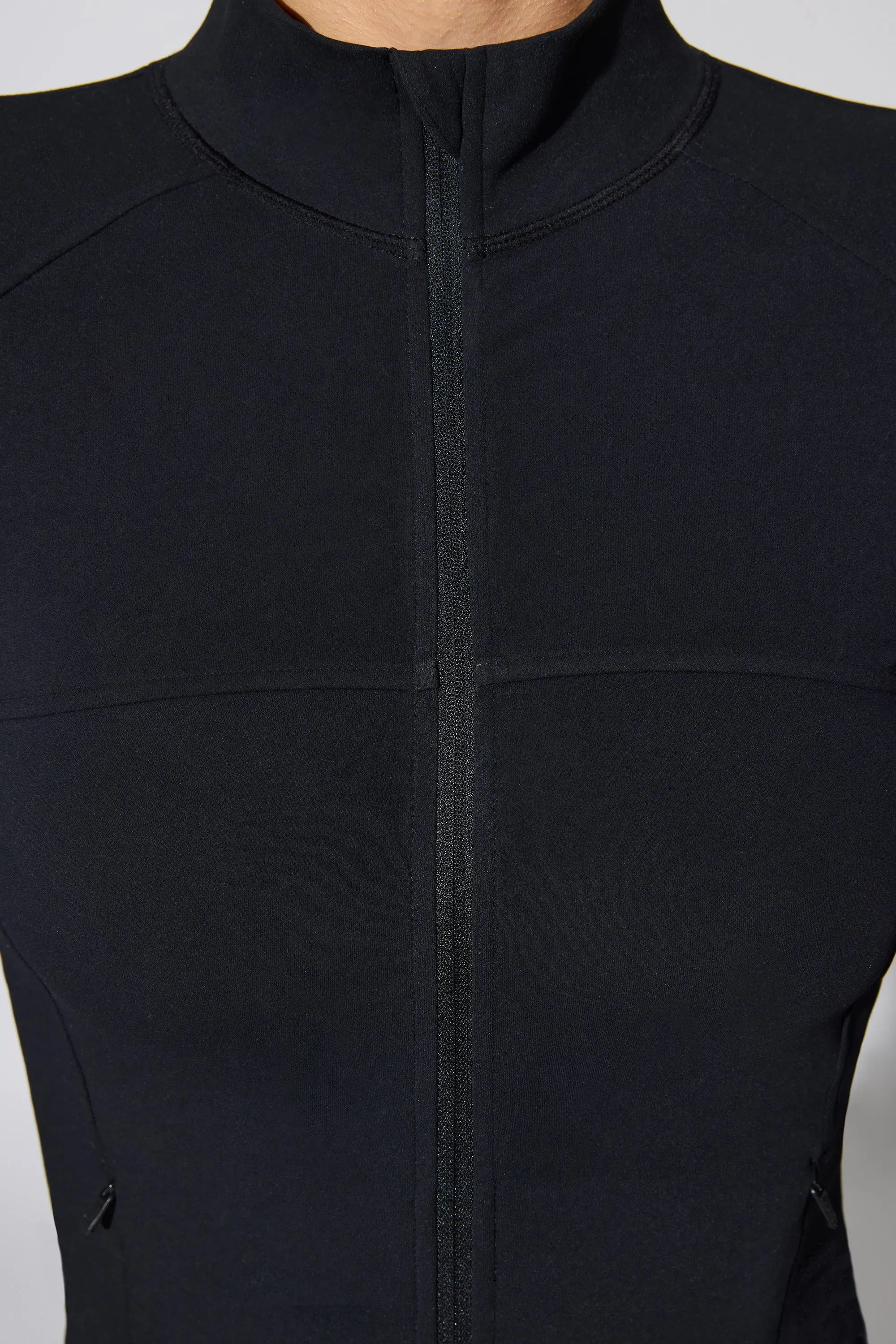 Long Sleeve Zip Up Jacket in Black sold by Bo + Tee product image thumbnail 4