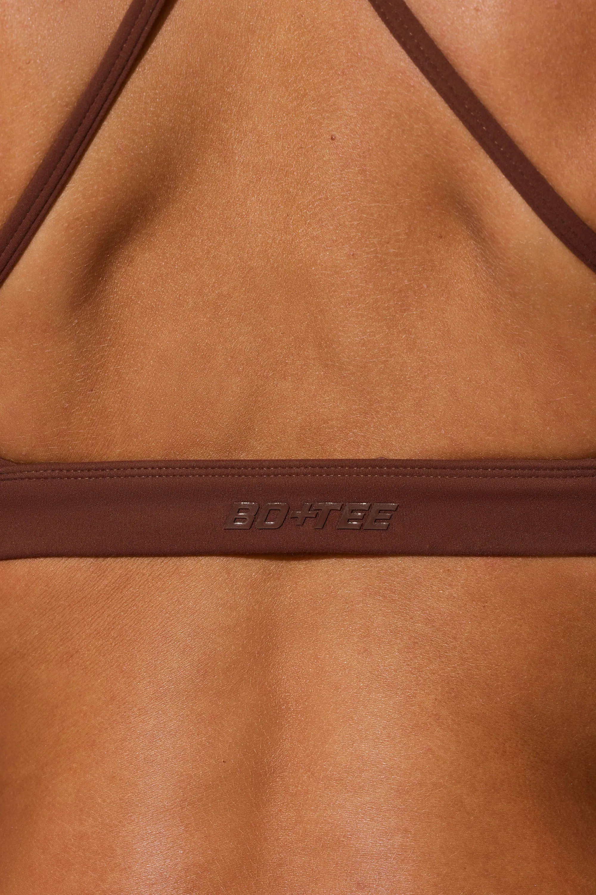 Multiway Twist Front Sports Bra in Brown sold by Bo + Tee product image thumbnail 4