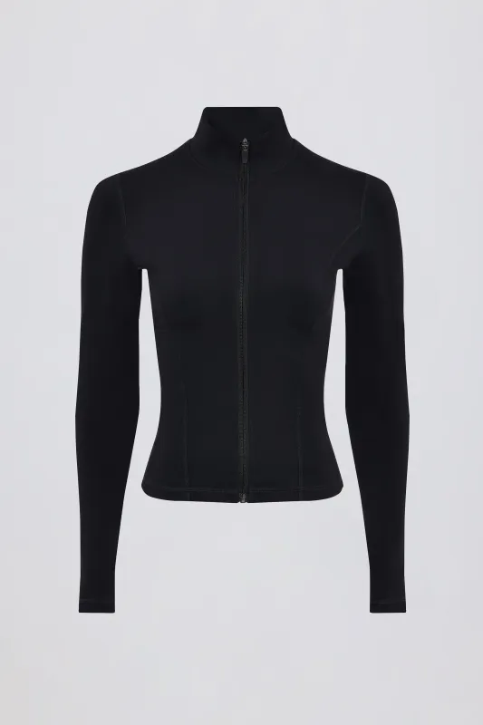 Soft Active Zip-Up Jacket in Black sold by Bo + Tee
