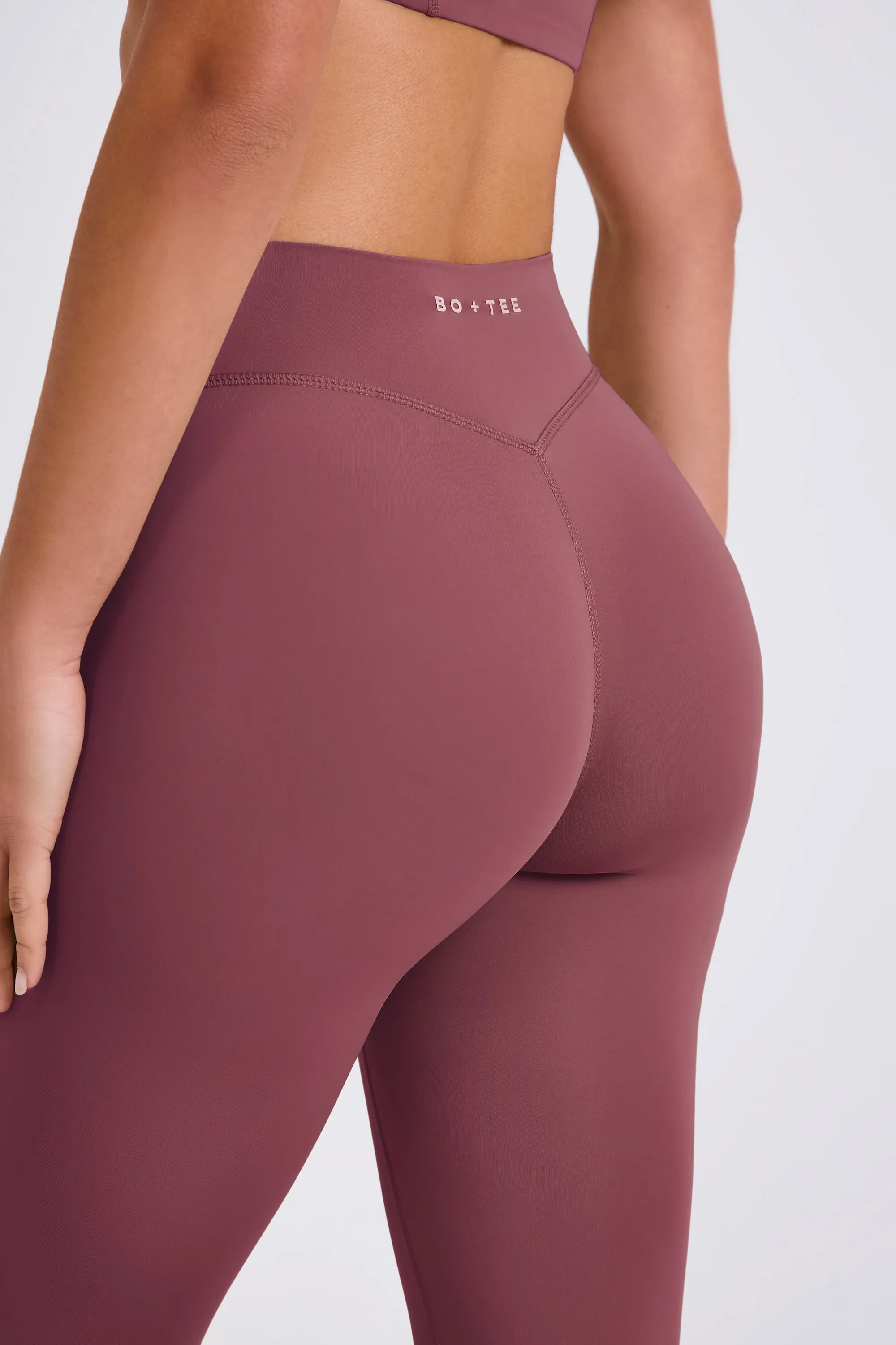Four-Way Stretch High-Waist Leggings in Acai sold by Bo + Tee product image thumbnail 5
