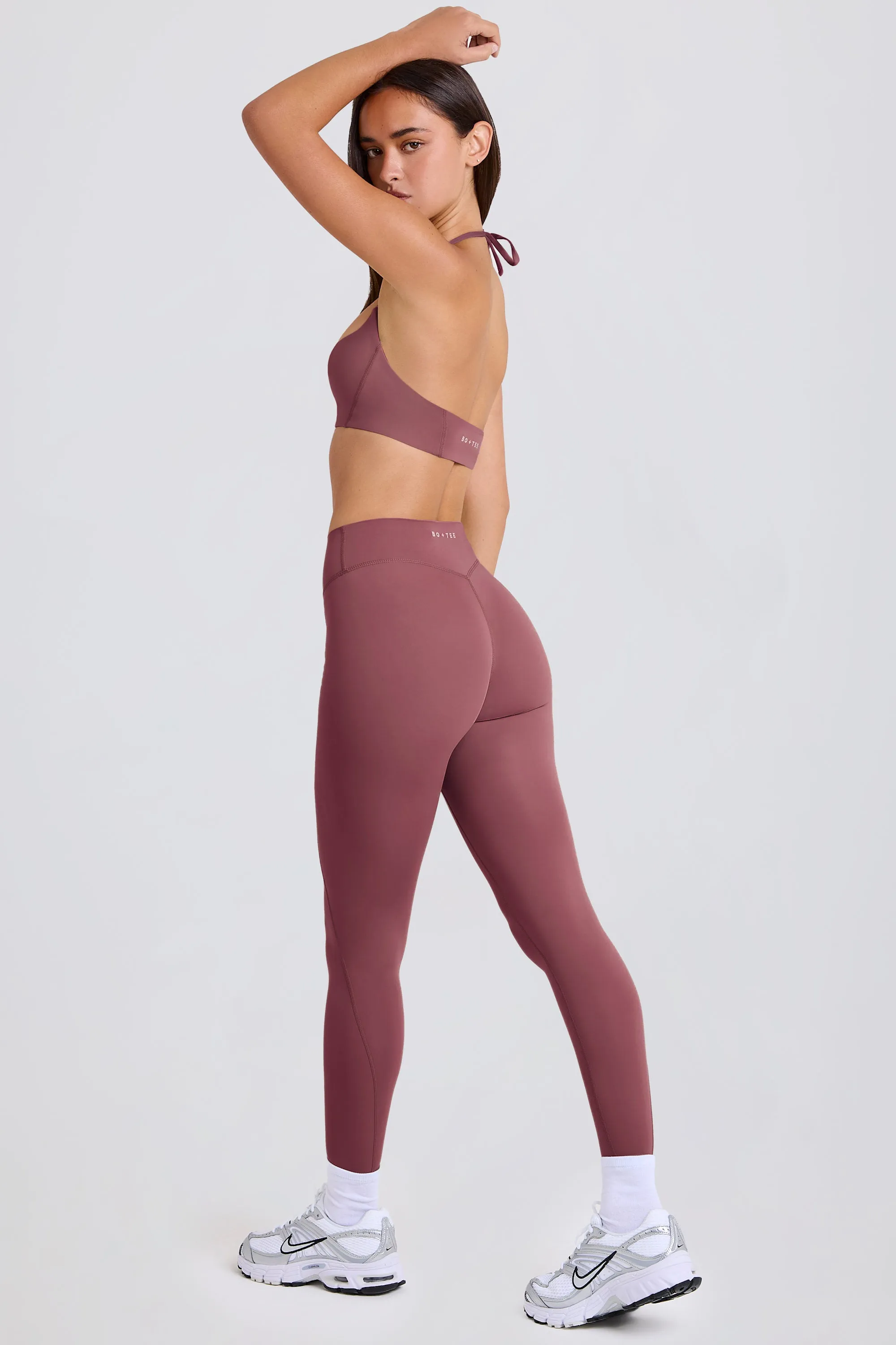 Four-Way Stretch High-Waist Leggings in Acai sold by Bo + Tee product image thumbnail 2