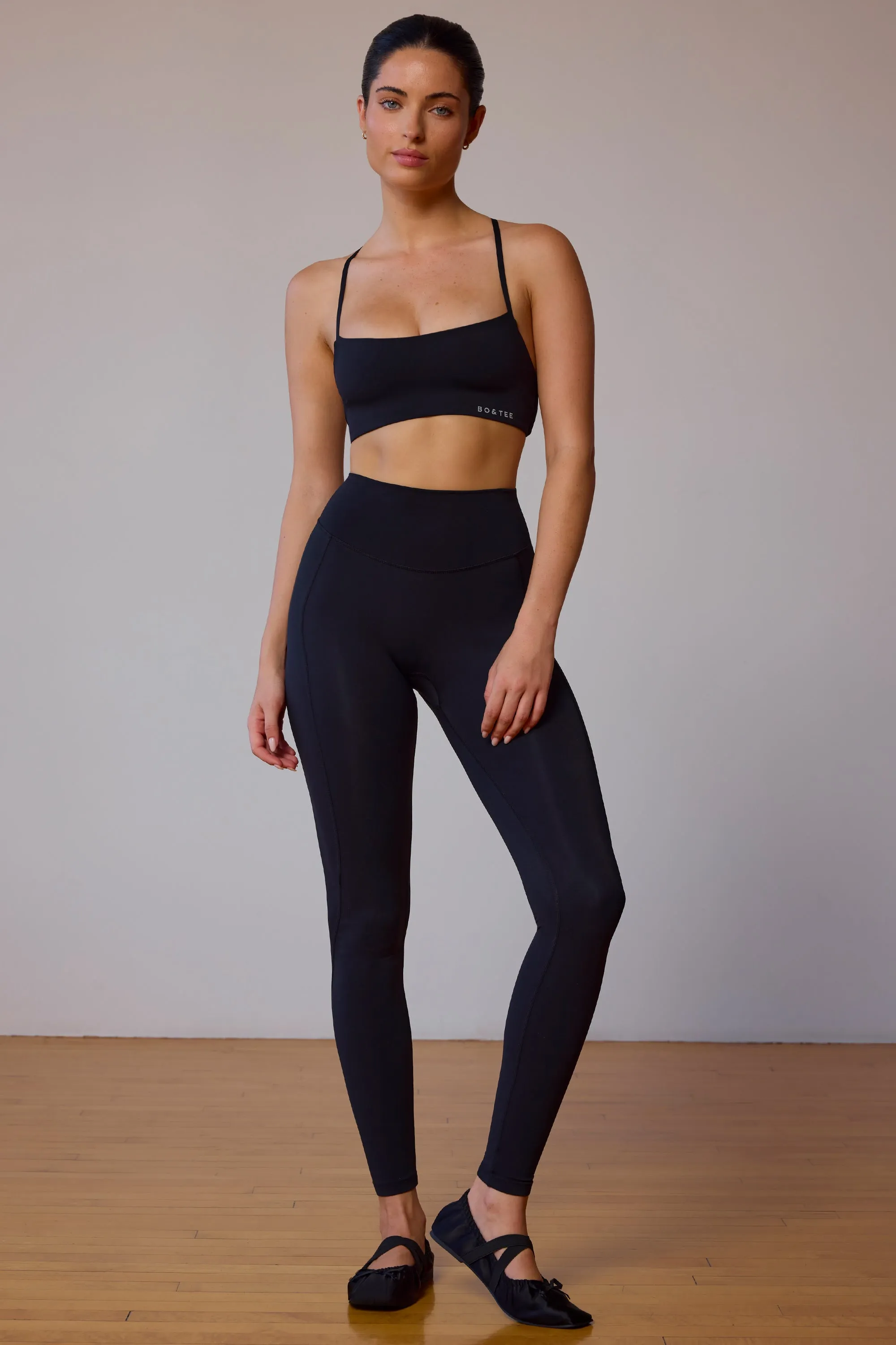 High-Waist Leggings in Black sold by Bo + Tee product image thumbnail 4