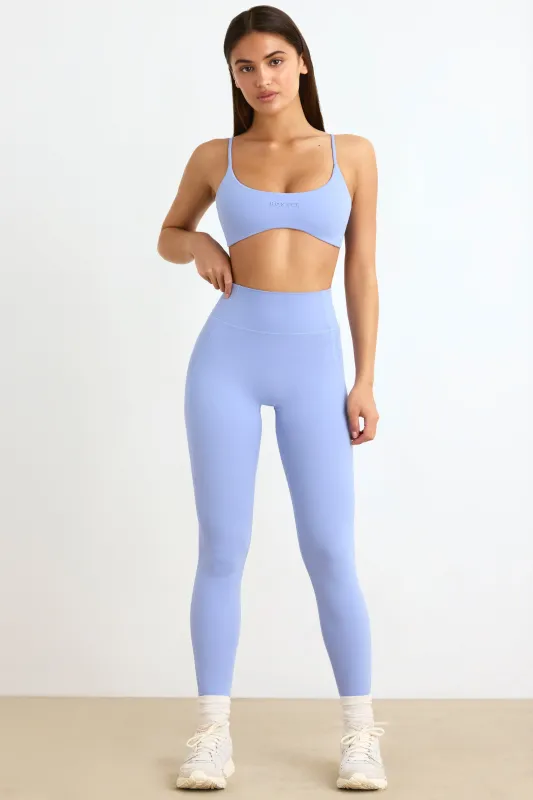 Soft Active High Waist Leggings in Lavender Blue sold by Bo + Tee