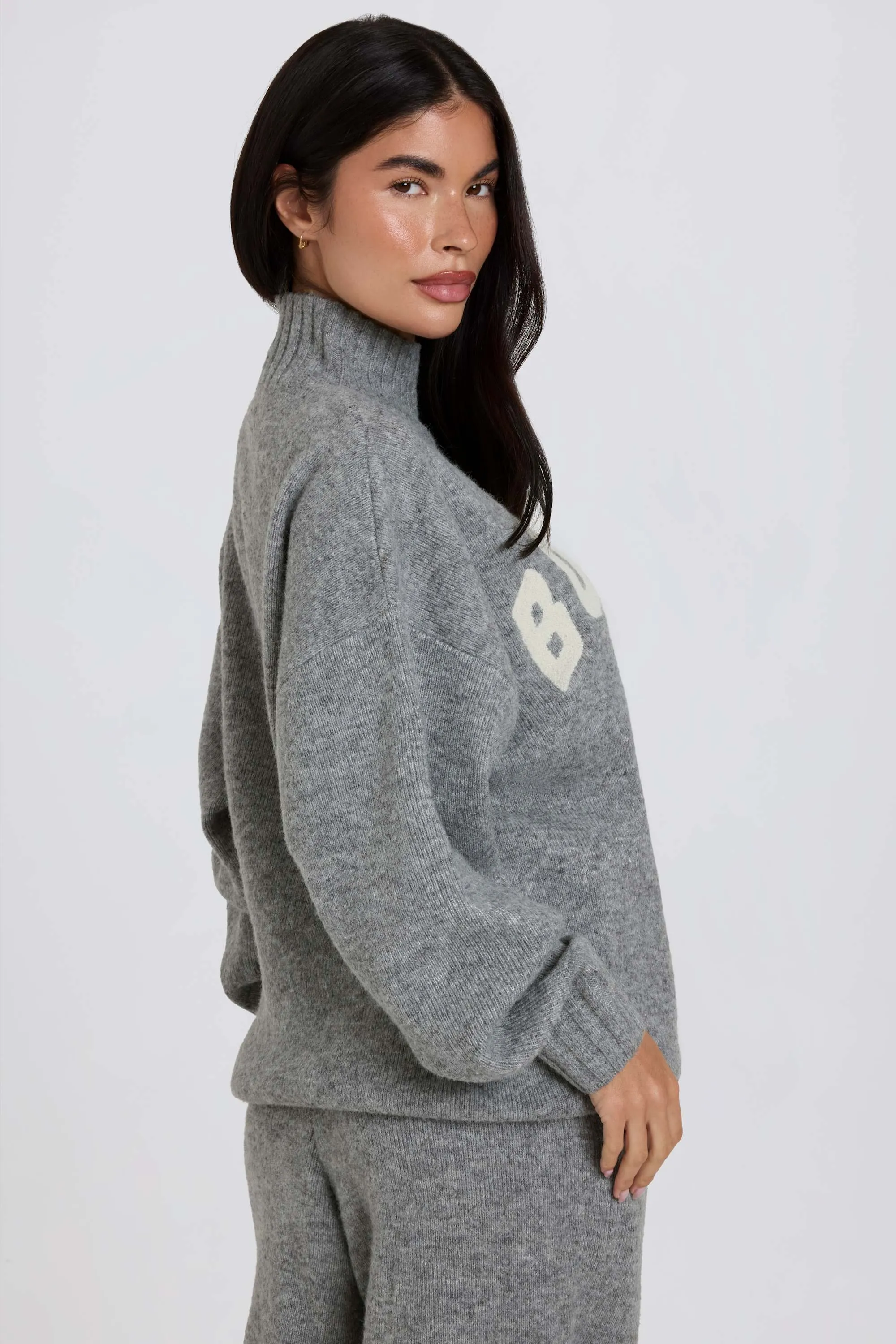 Soft Knit Oversized Jumper in Grey sold by Bo + Tee product image thumbnail 3
