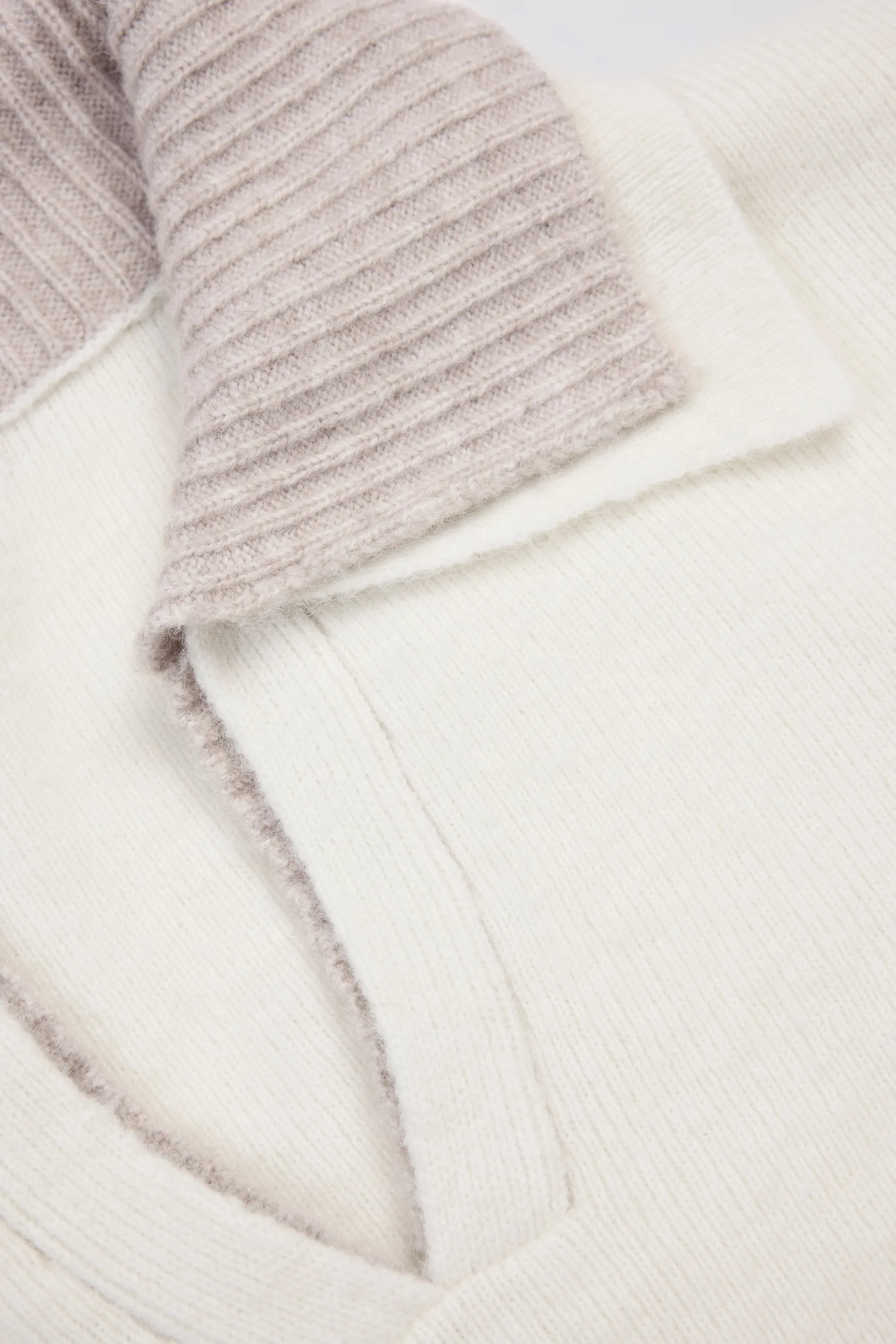 Soft Knit Layered Collar Cropped Jumper in Ivory sold by Bo + Tee product image thumbnail 5