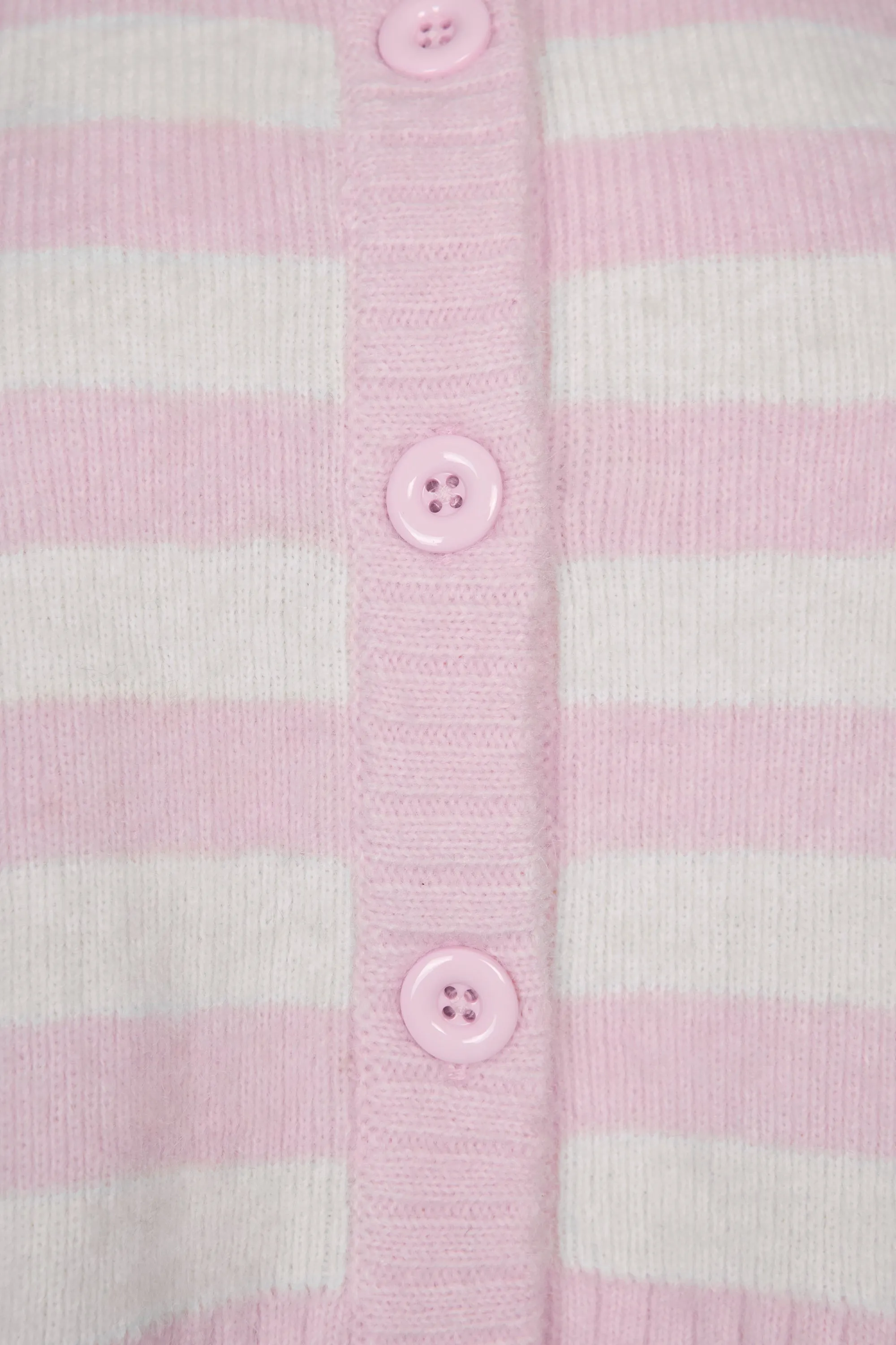 Soft Knit Stripe Cropped Cardigan in Pink Stripe sold by Bo + Tee product image thumbnail 5