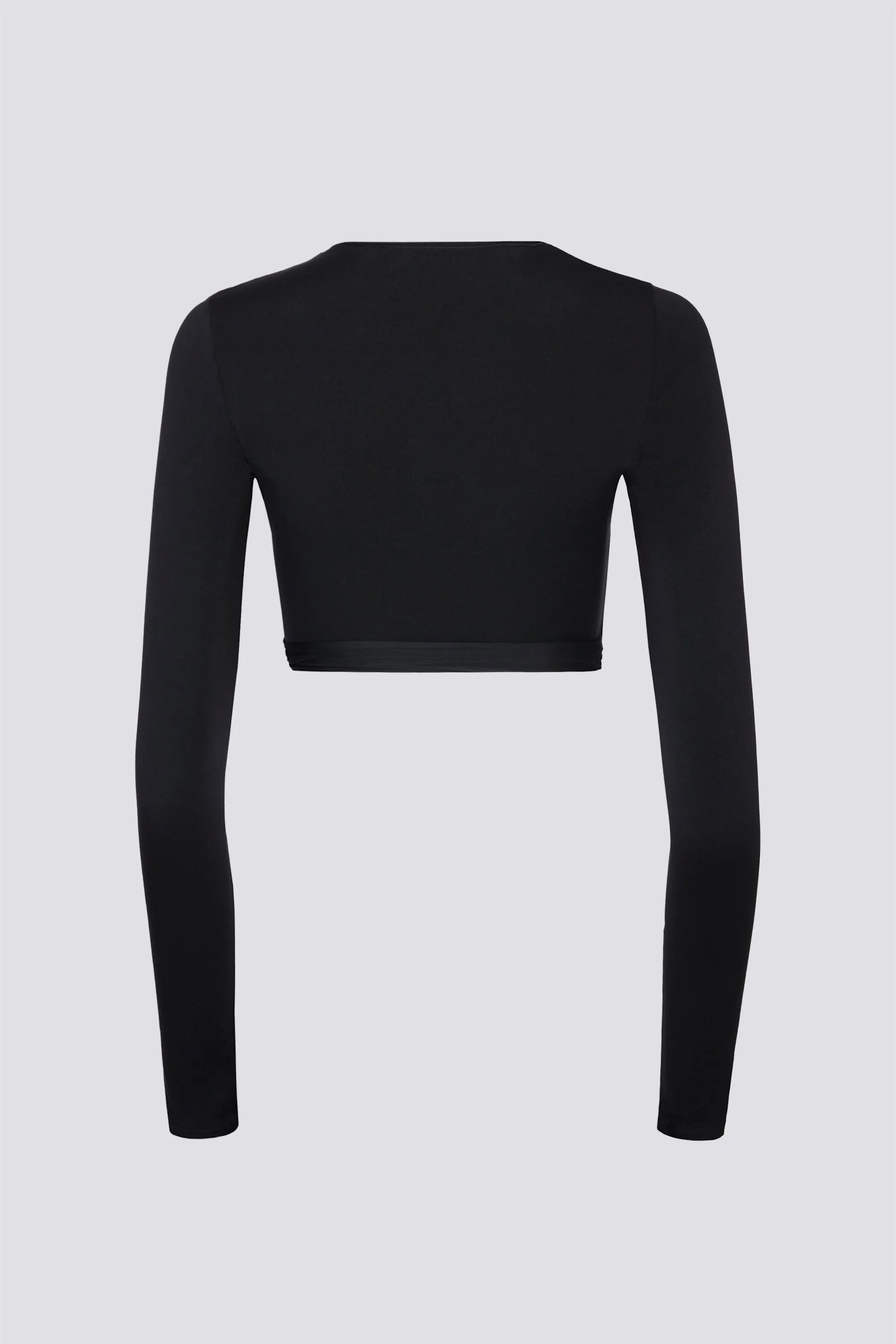 Soft Jersey Wrap Crop Top in Black sold by Bo + Tee product image thumbnail 4
